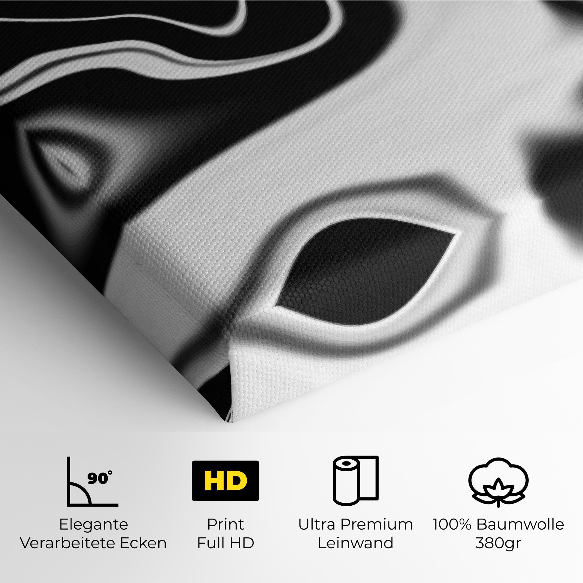 Leinwandbild Black Metalic Art mockup 4