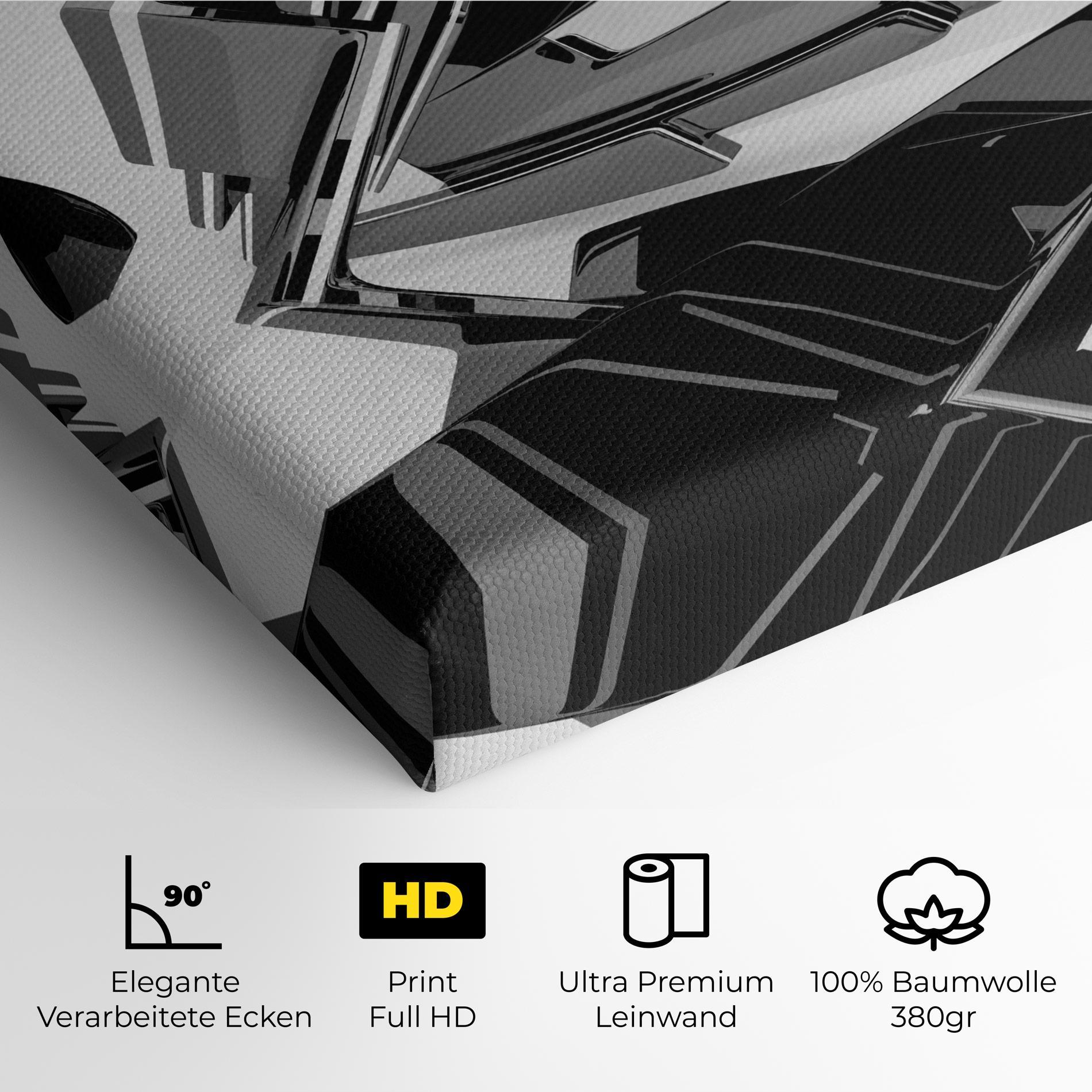 Leinwandbild Black Sculpture mockup 4