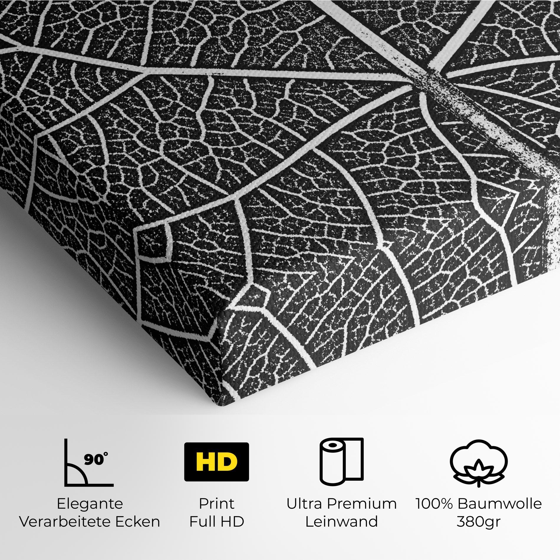 Leinwandbild Close Grey Leaf mockup 4