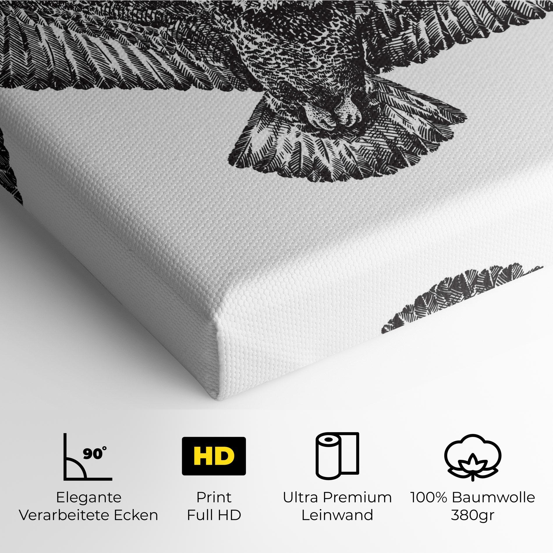 Leinwandbild Eagle Art Line mockup 4
