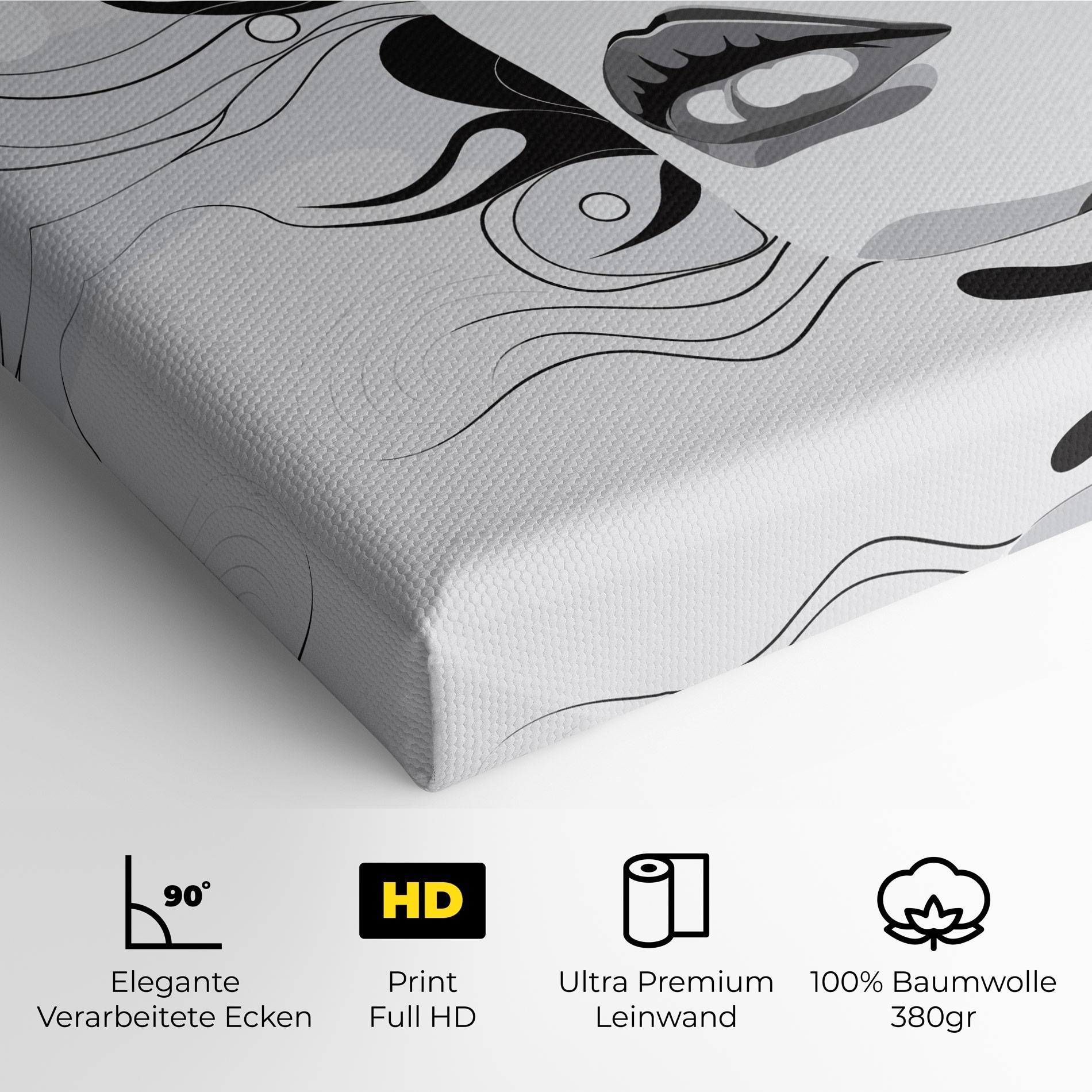 Leinwandbild Grey Face Woman mockup 4