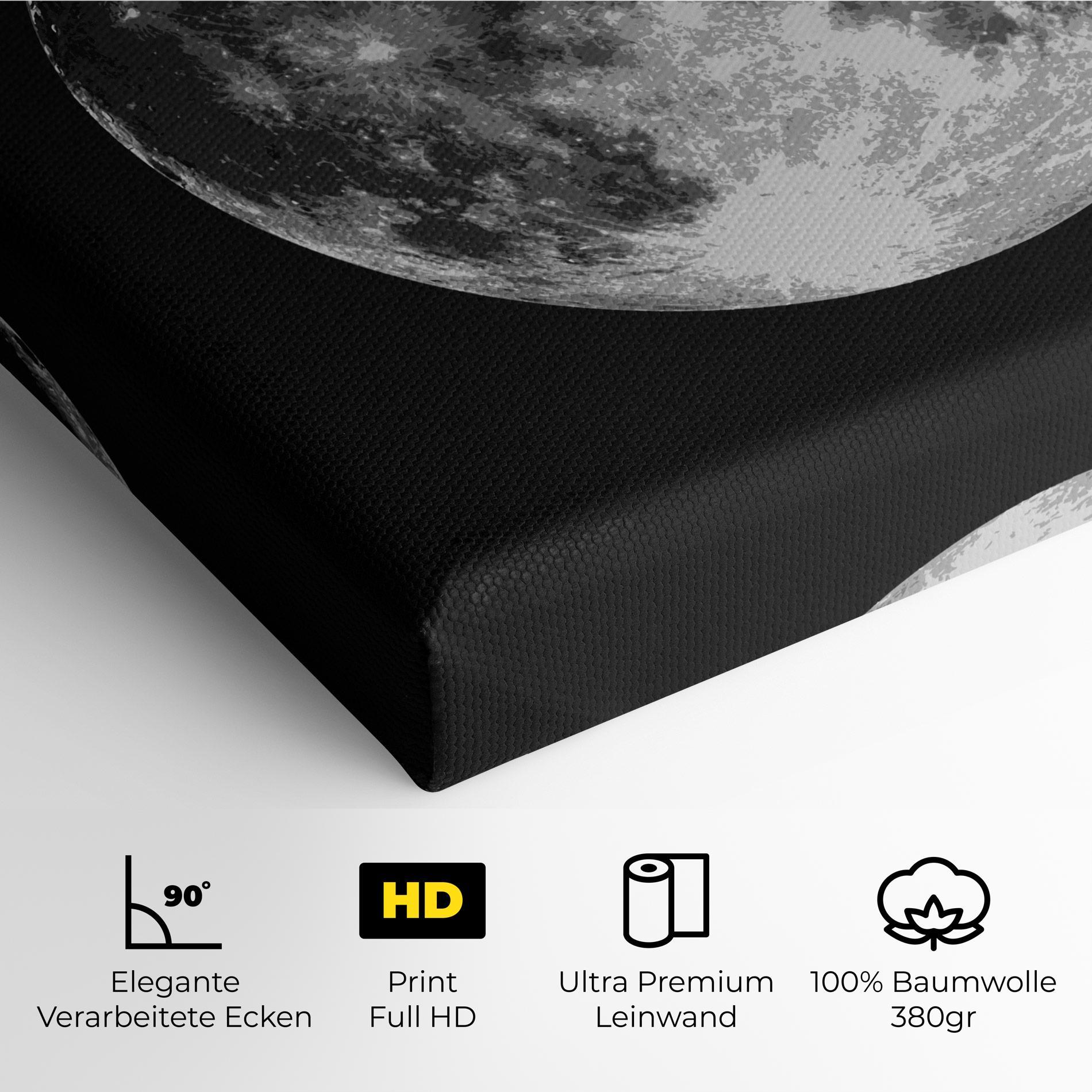 Leinwandbild Grey Shiny Moon mockup 4