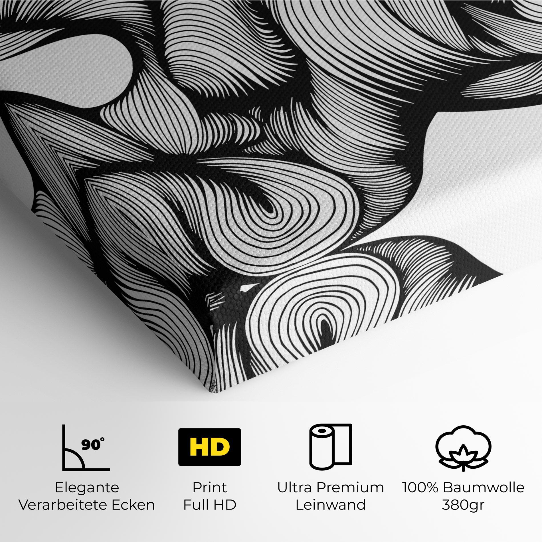 Leinwandbild Monochrome Doodle mockup 4