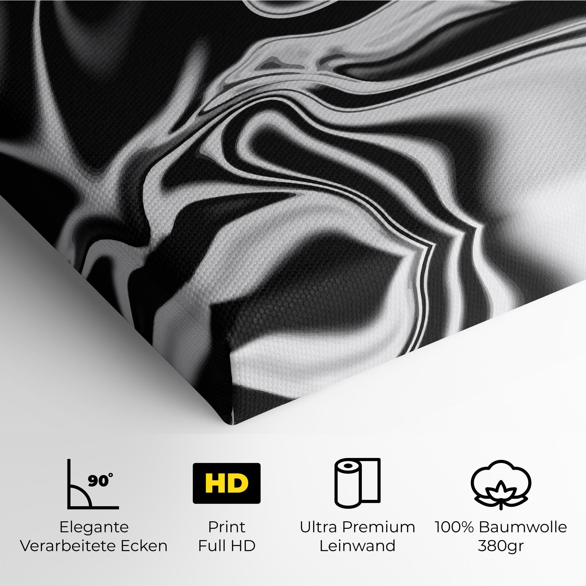 Leinwandbild Silver Black Art mockup 4