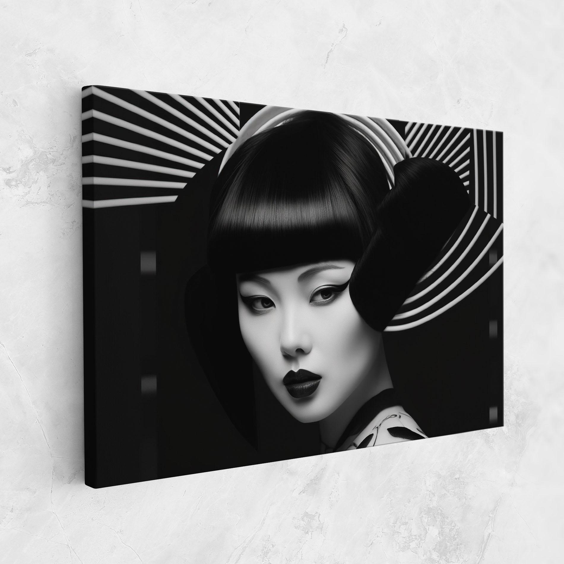Leinwandbild Abstract Asian Woman mockup 1