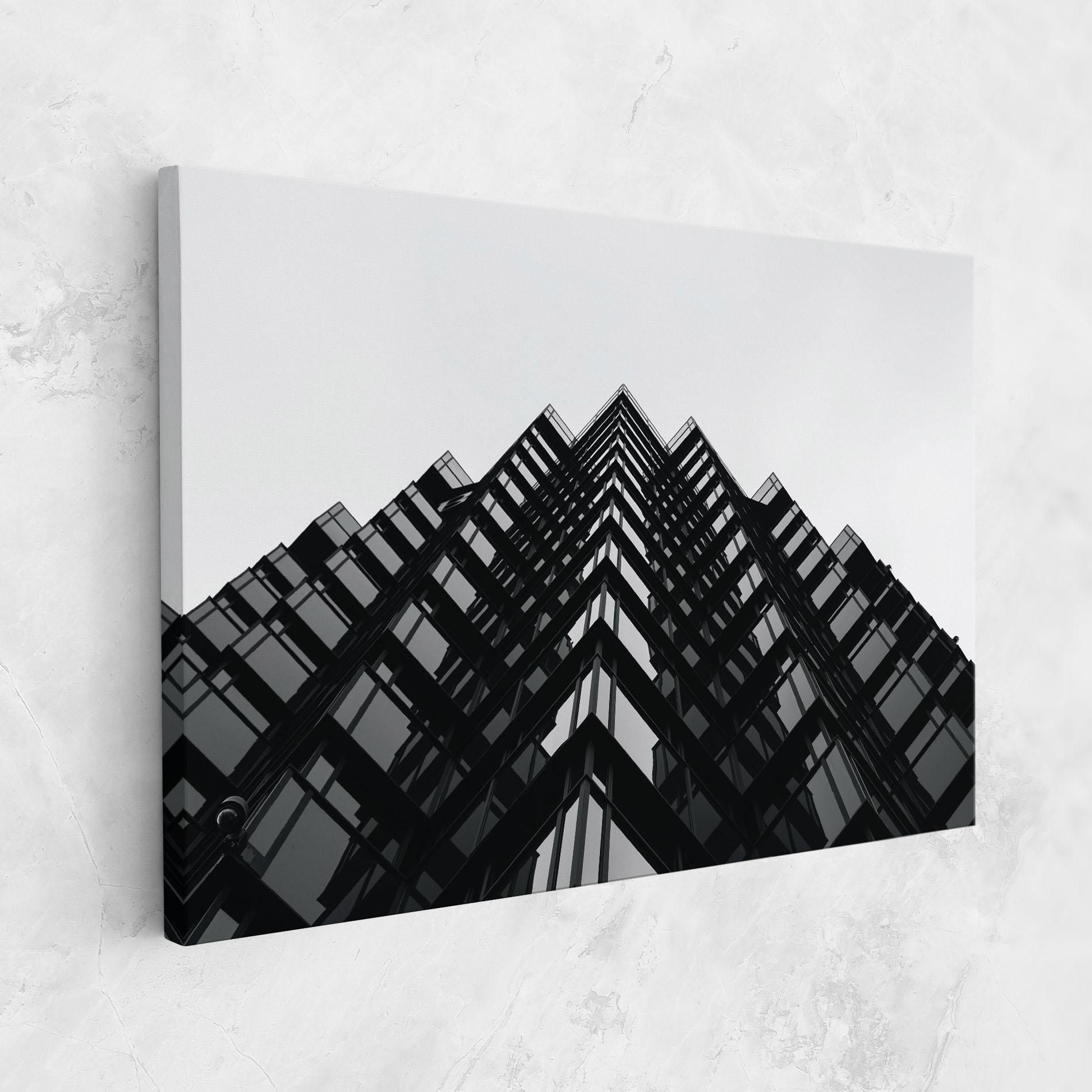 Leinwandbild Black Building mockup 1