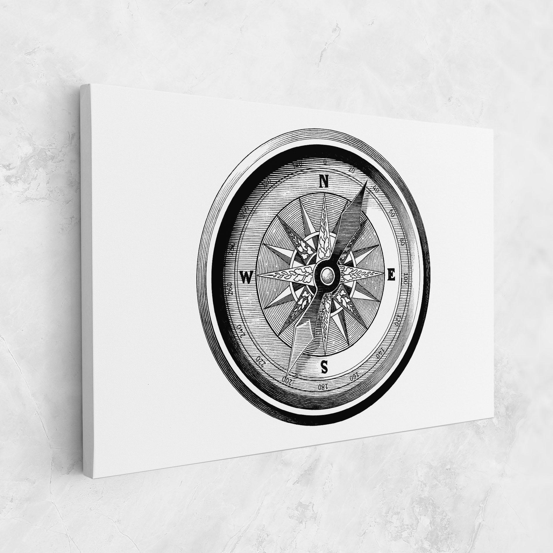 Leinwandbild Black Compass mockup 1