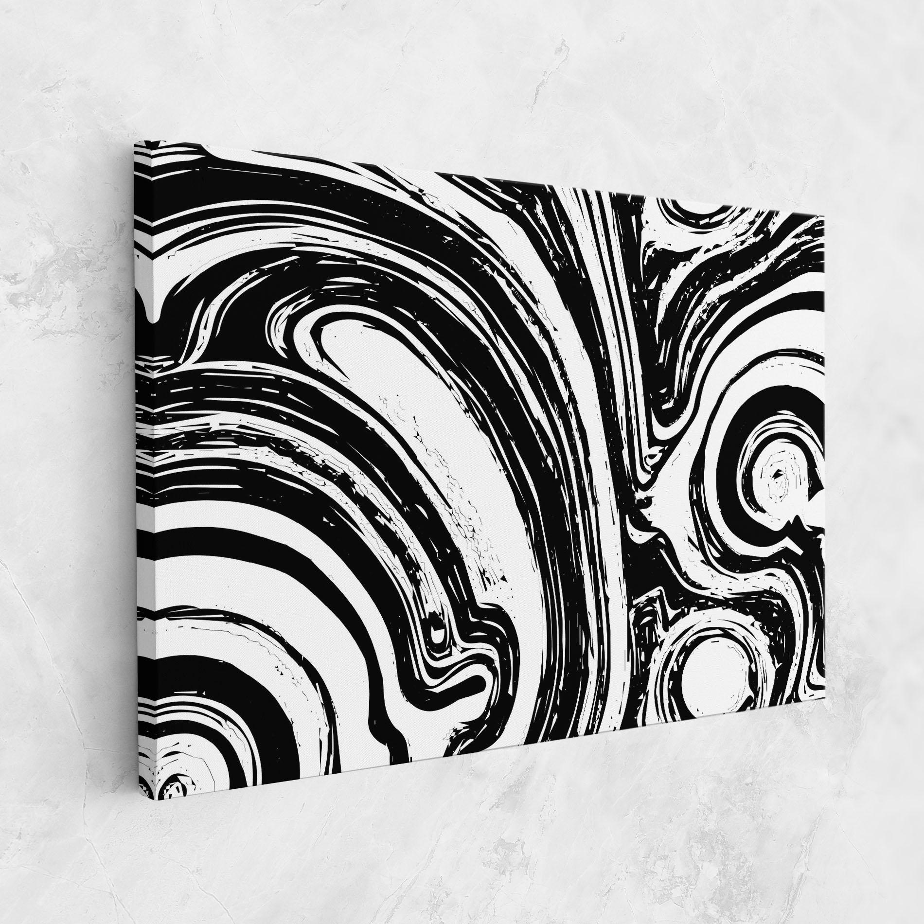 Leinwandbild Black Liquid White mockup 1