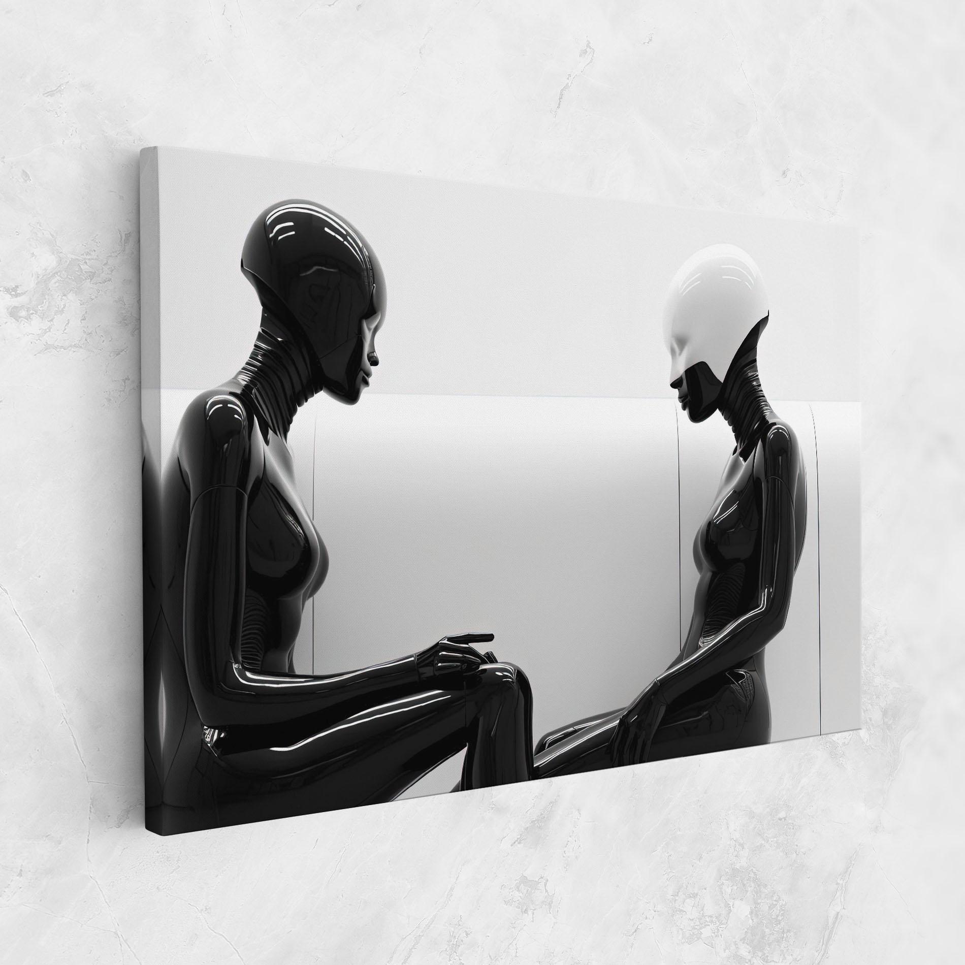 Leinwandbild Black Mannequin mockup 1