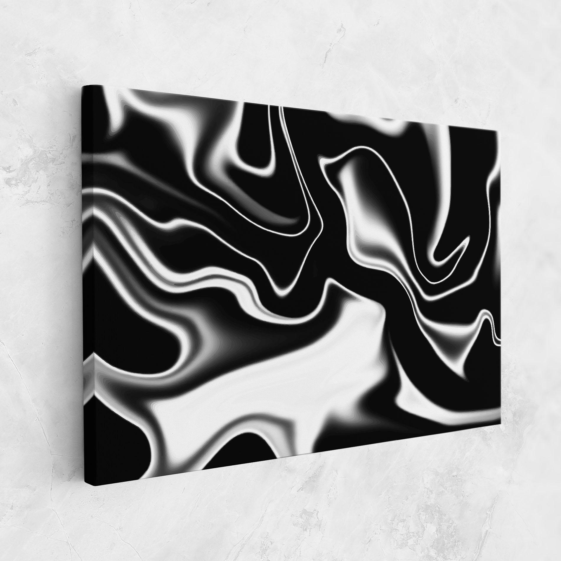 Leinwandbild Black Metalic Art mockup 1