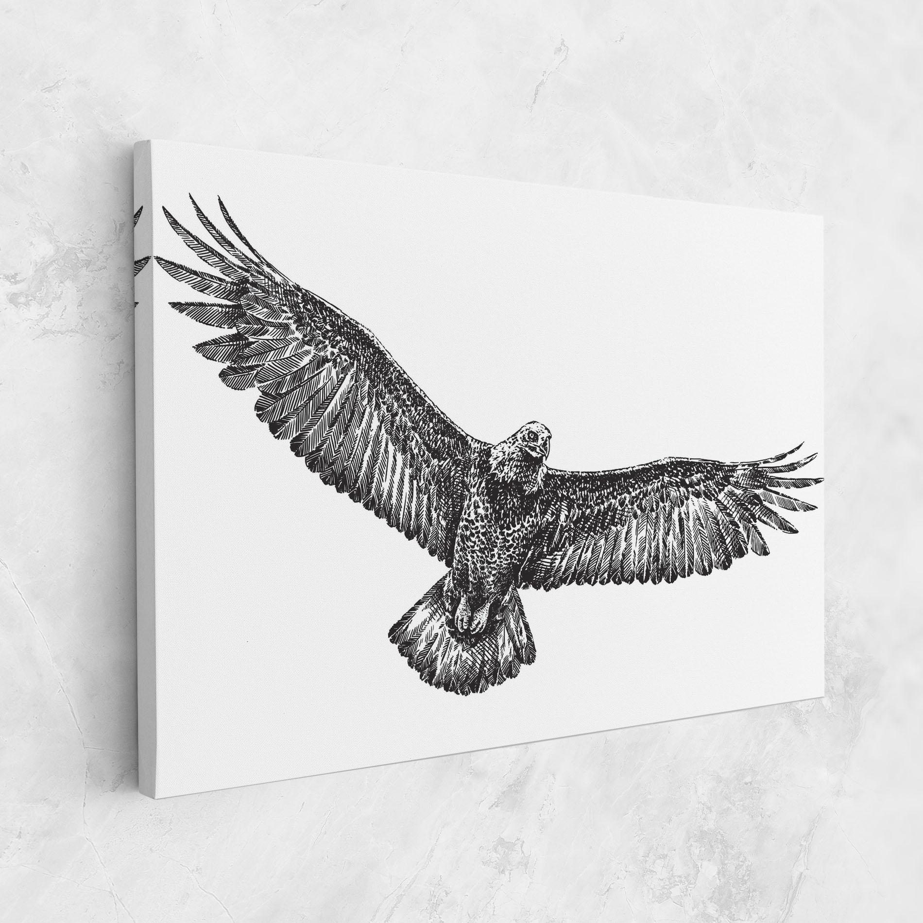Leinwandbild Eagle Art Line mockup 1