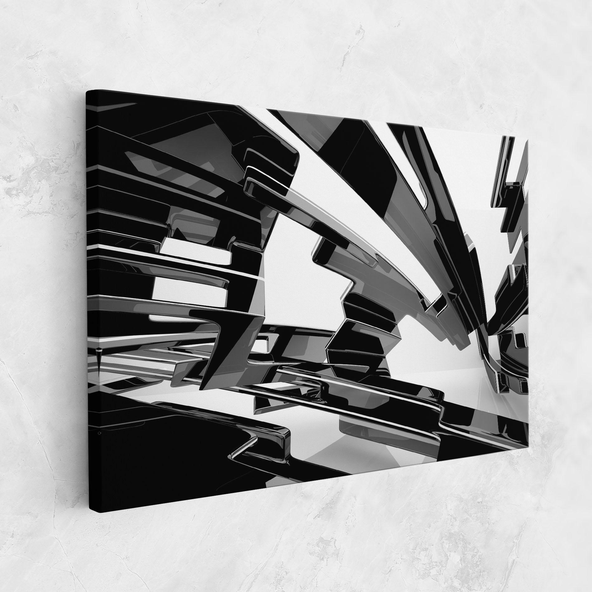 Leinwandbild Glossy Sculpture mockup 1