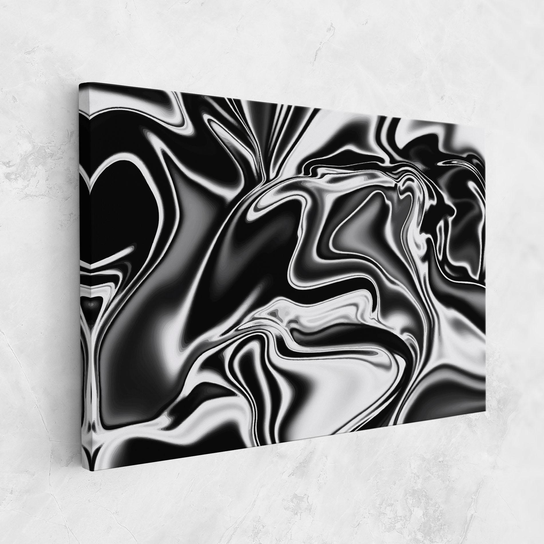 Leinwandbild Silver Black Art mockup 1