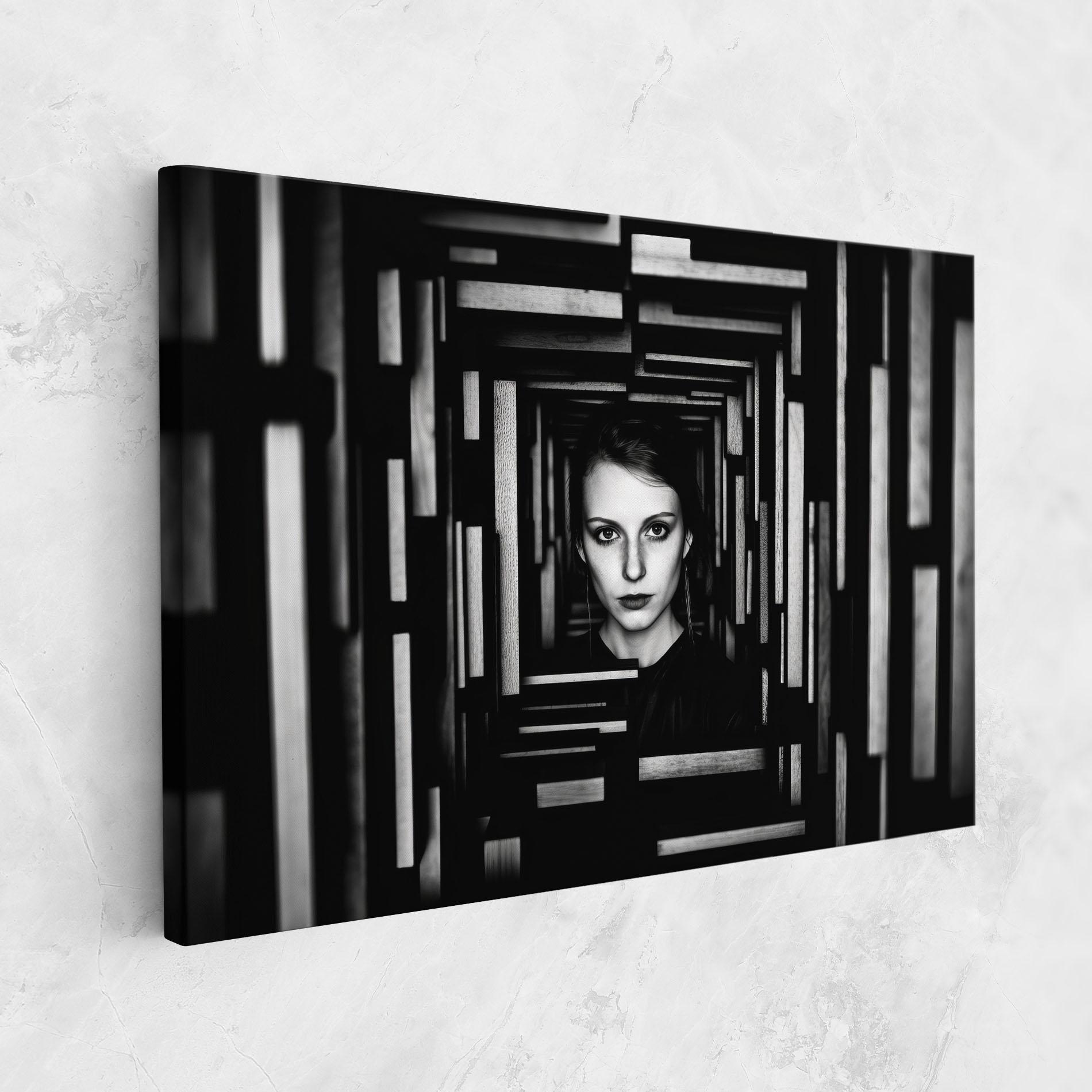 Leinwandbild Tunnel Woman mockup 1