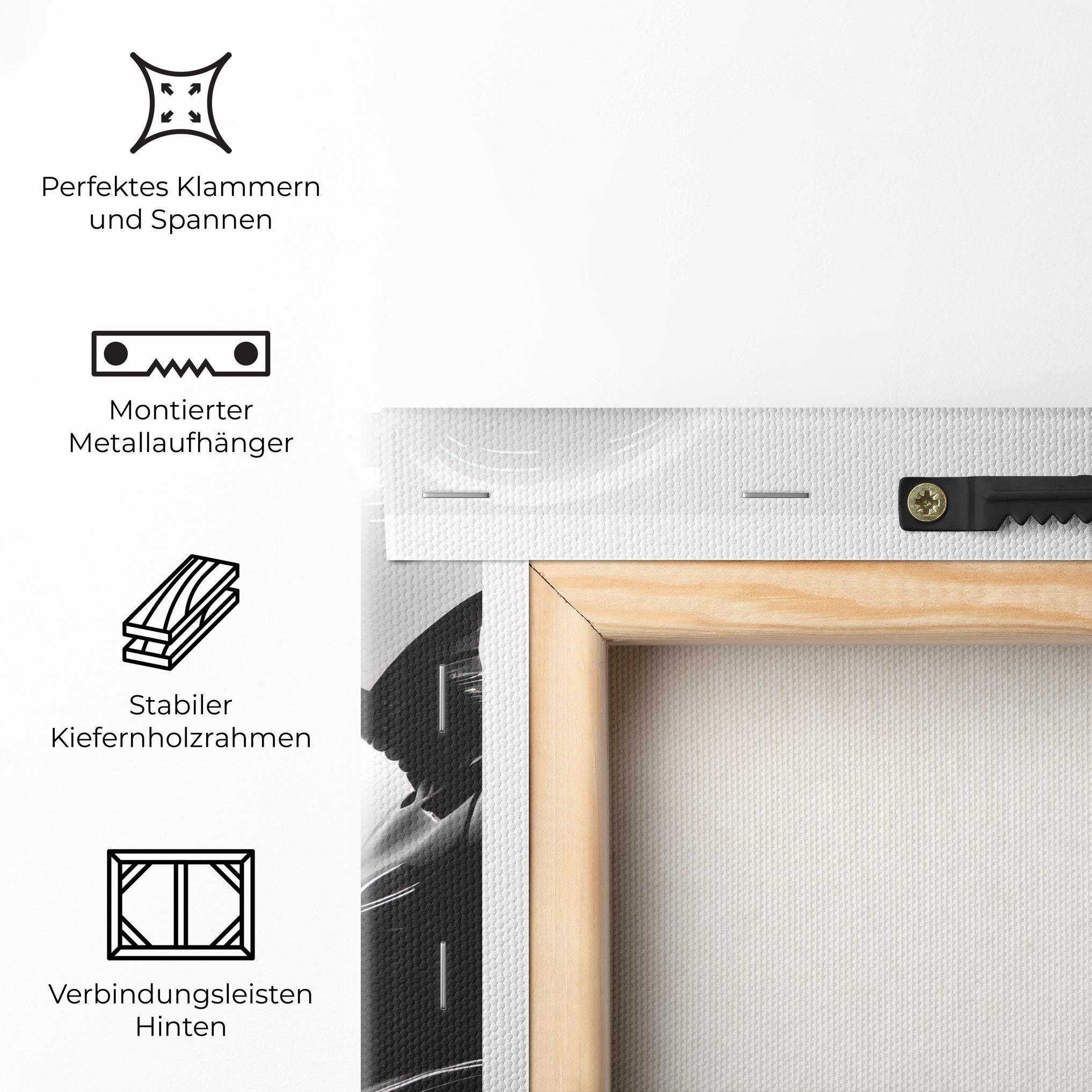 Leinwandbild Black Mannequin mockup 5