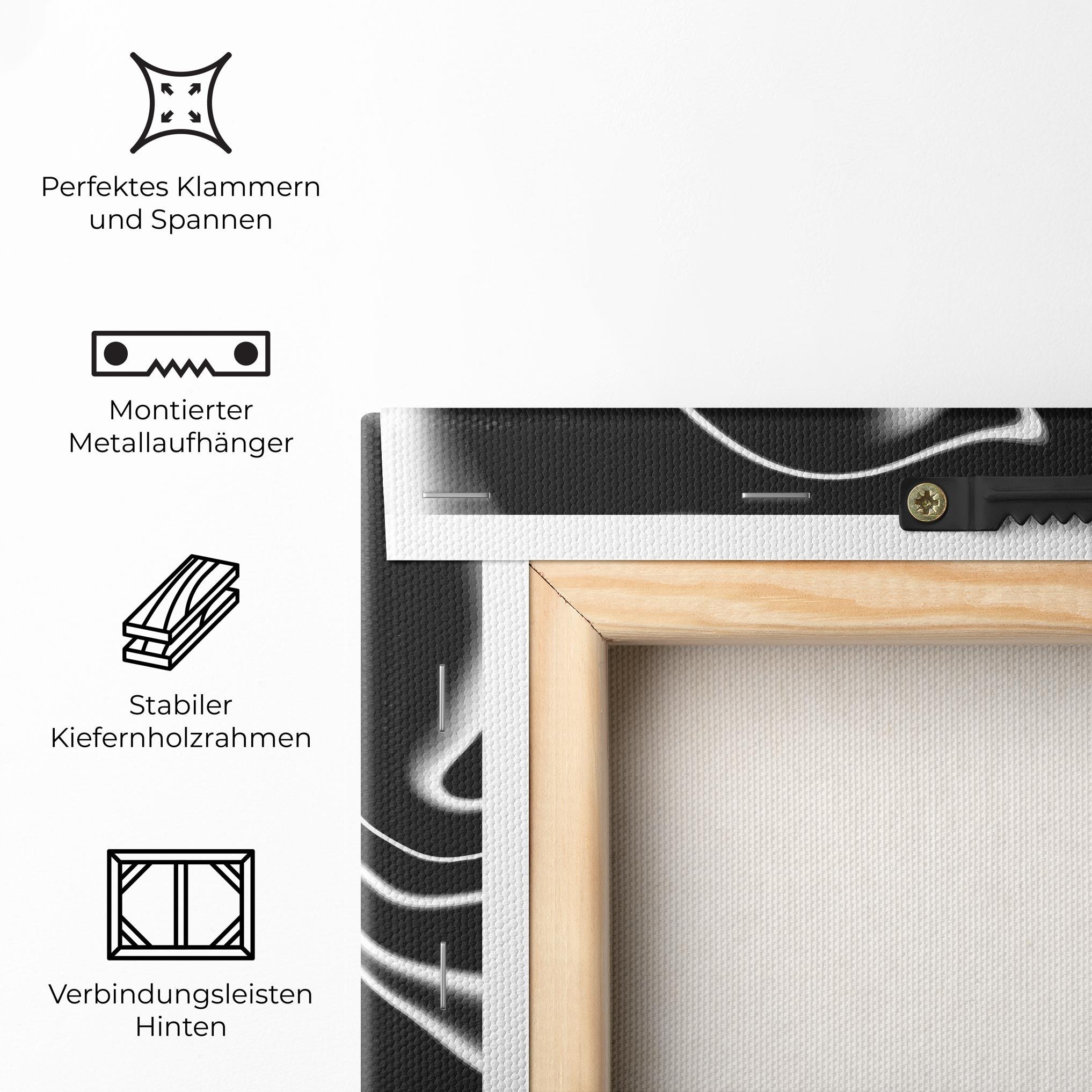Leinwandbild Black Metalic Art mockup 5