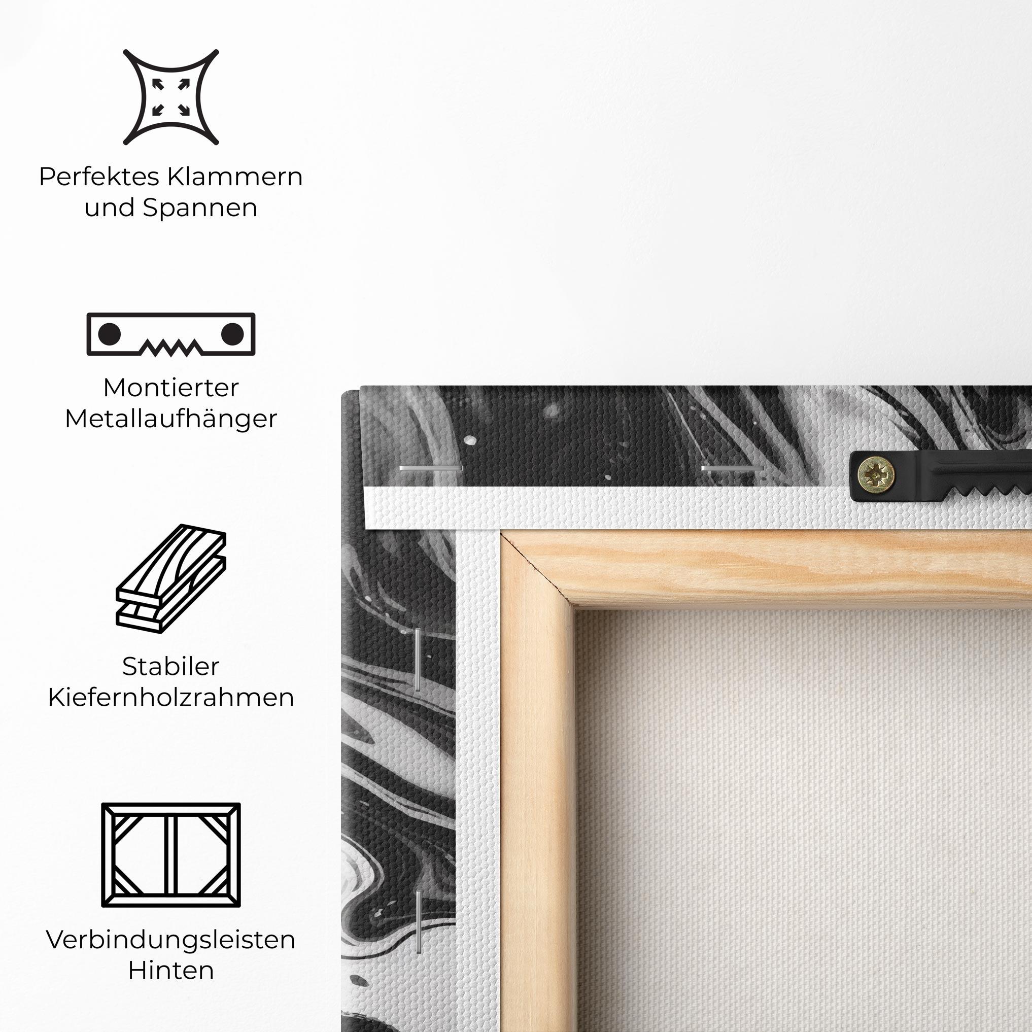 Leinwandbild Grey Art Marble mockup 5