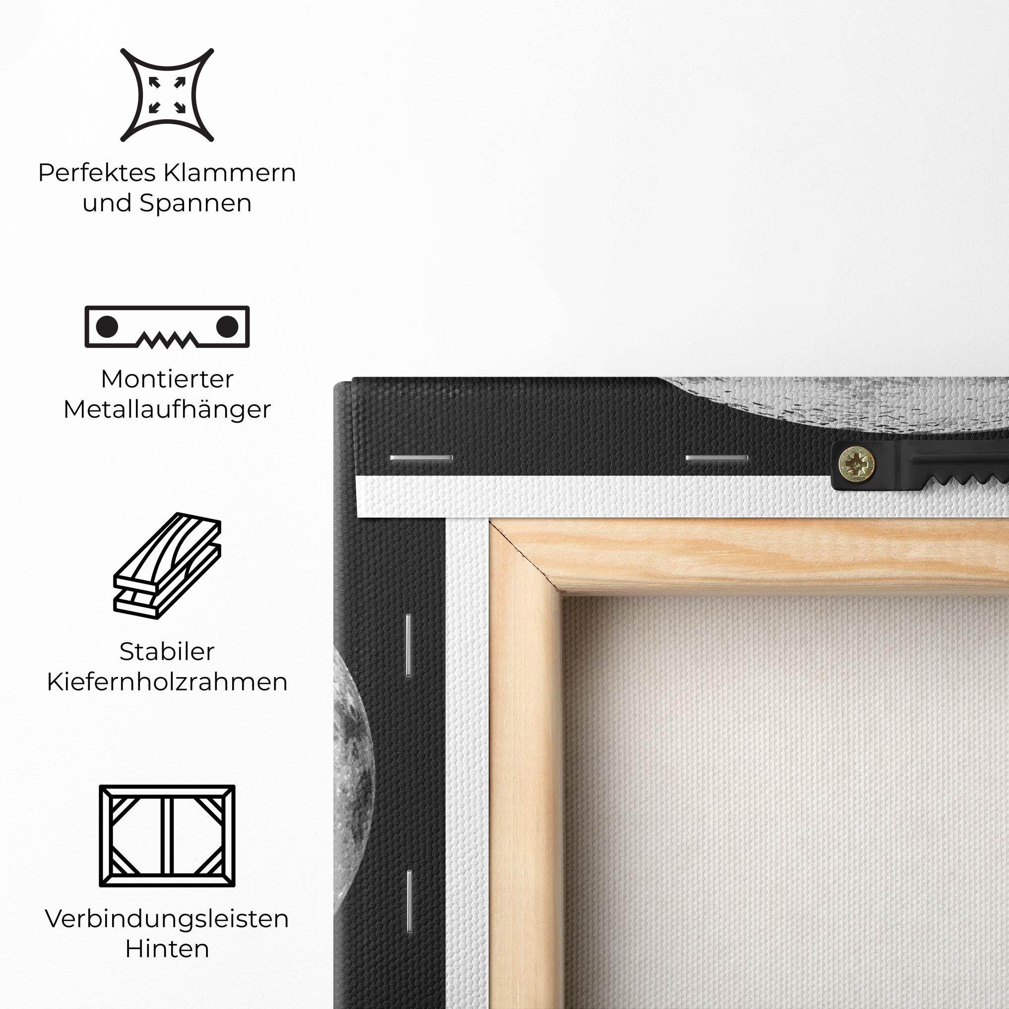 Leinwandbild Grey Shiny Moon mockup 5