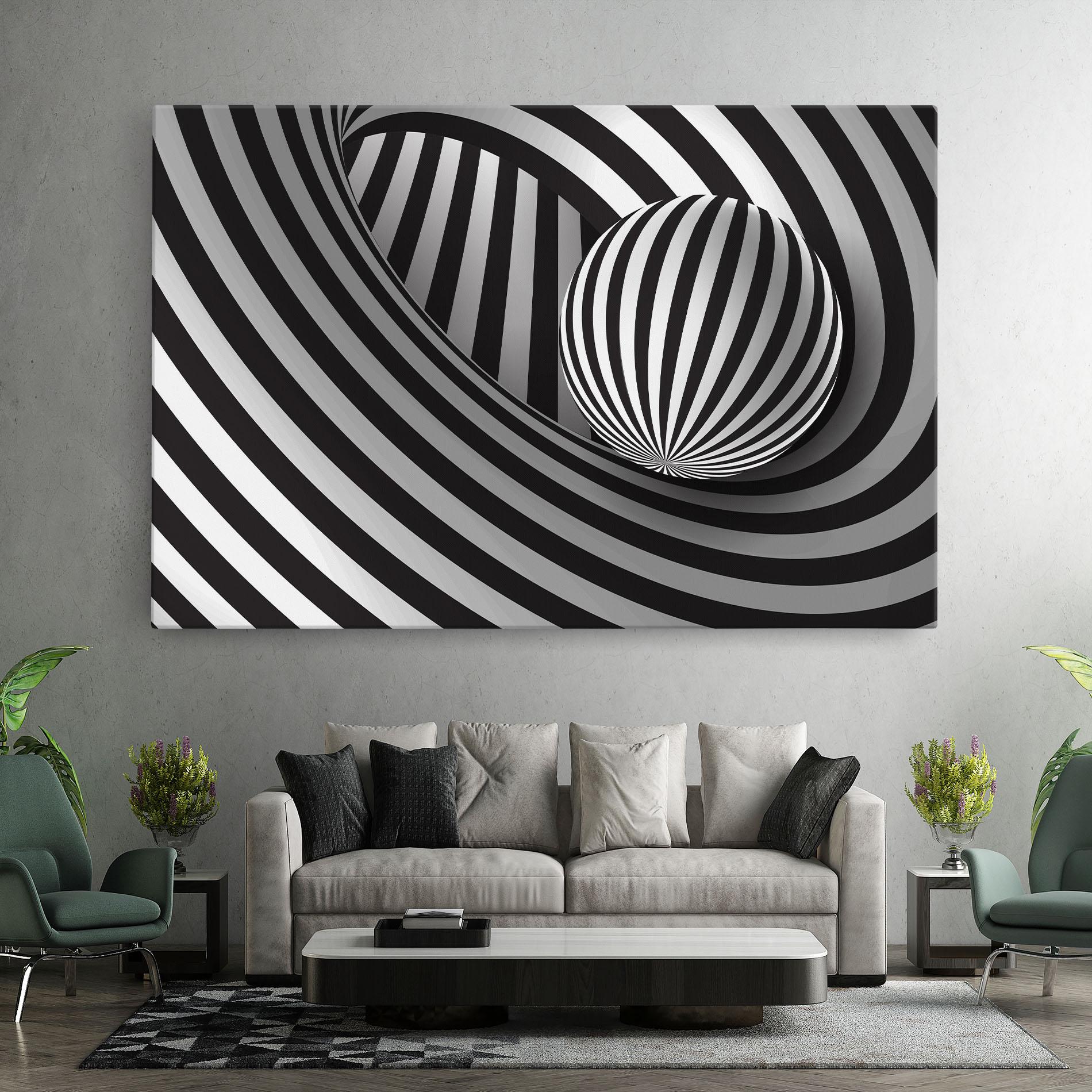 Leinwandbild 3d Zebra Ball mockup 7