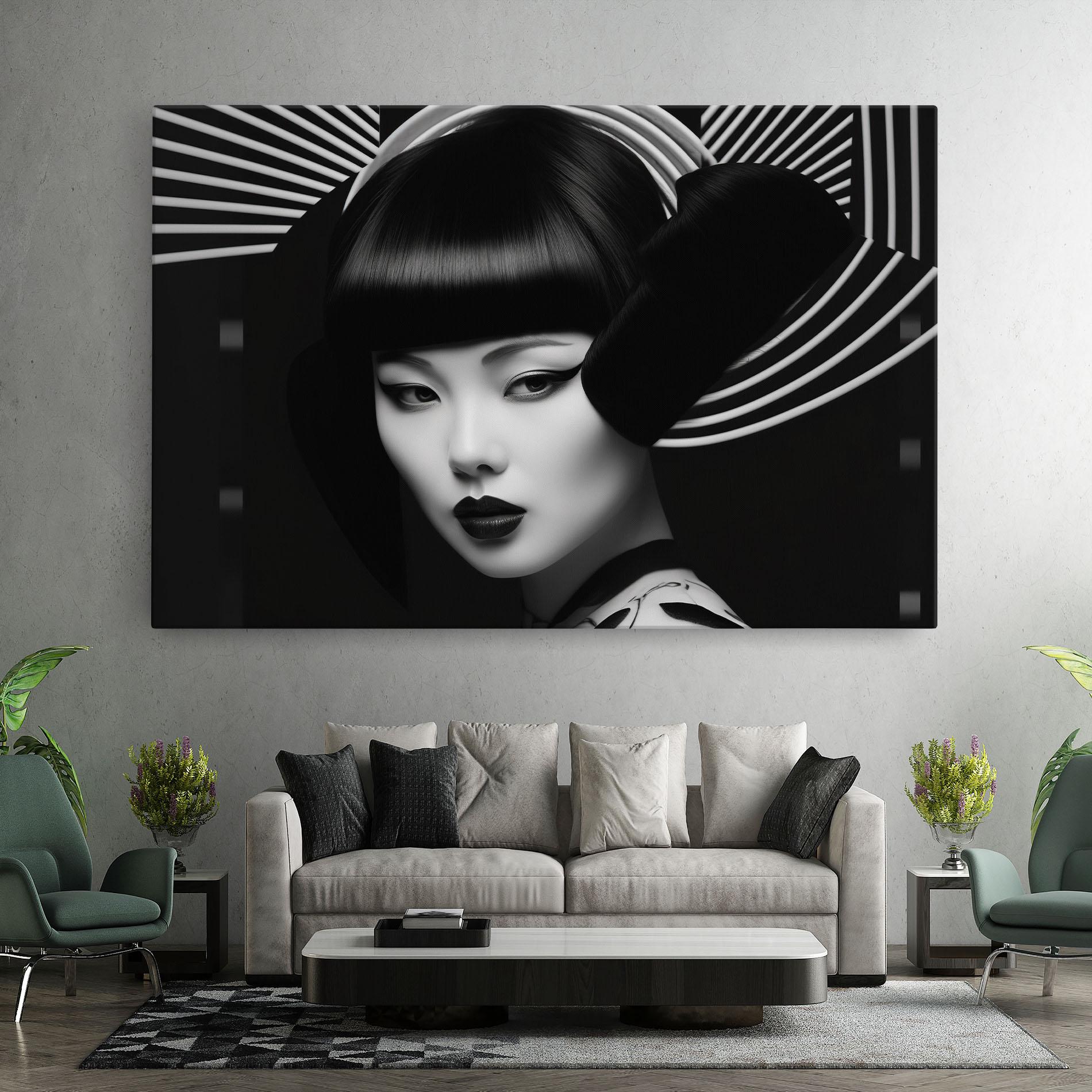 Leinwandbild Abstract Asian Woman mockup 7
