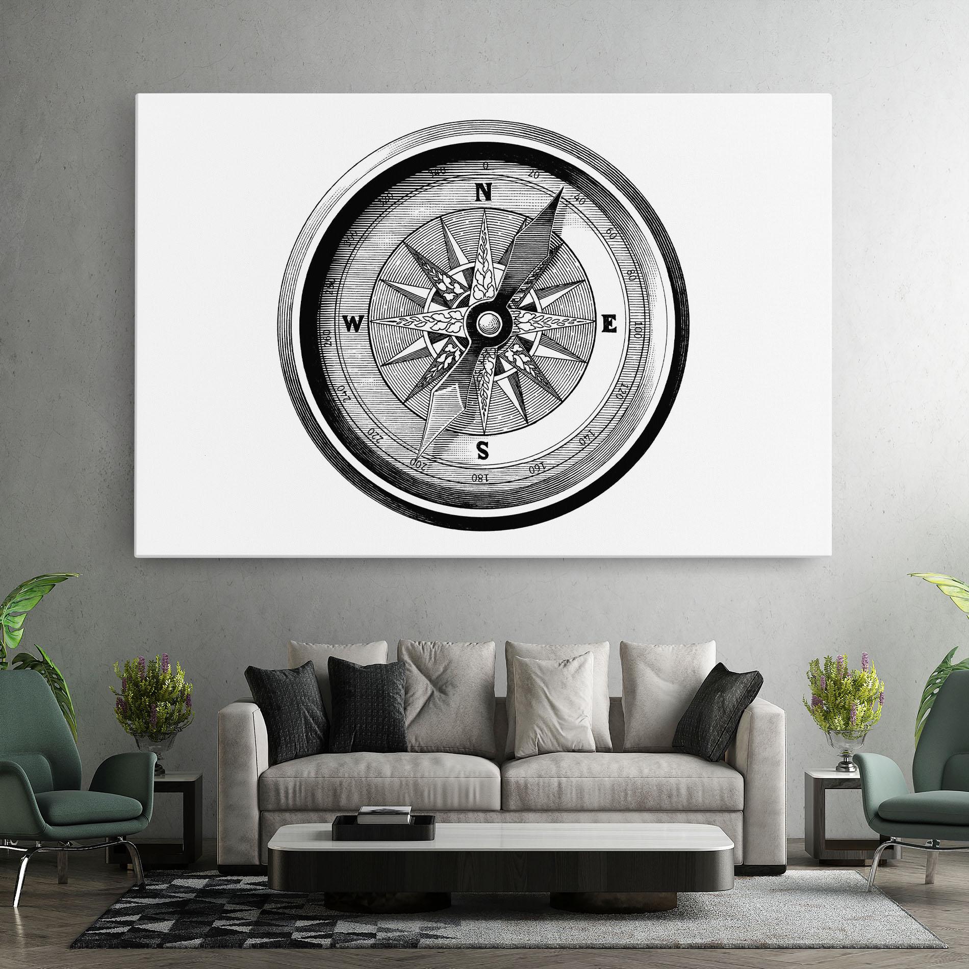 Leinwandbild Black Compass mockup 7