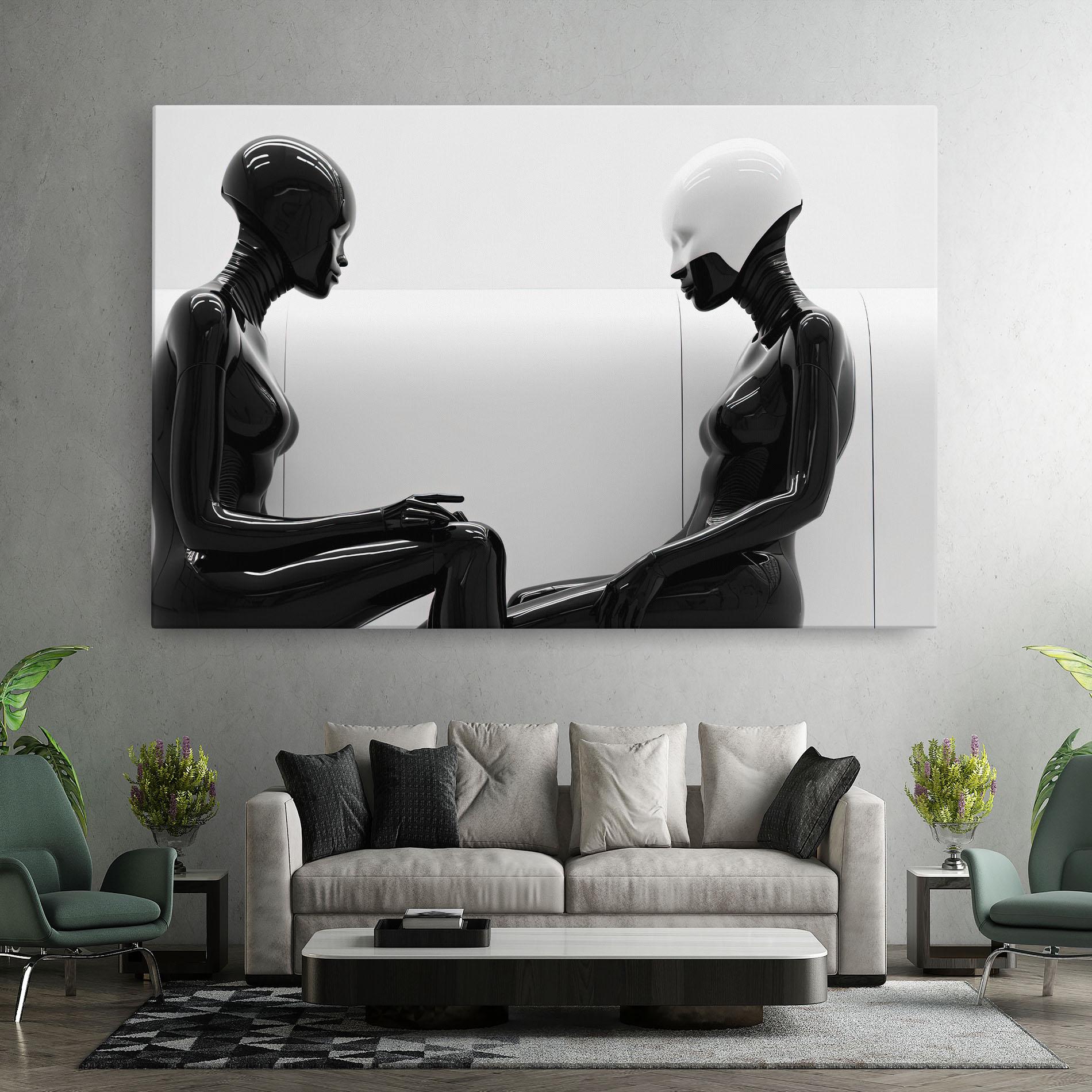 Leinwandbild Black Mannequin mockup 7
