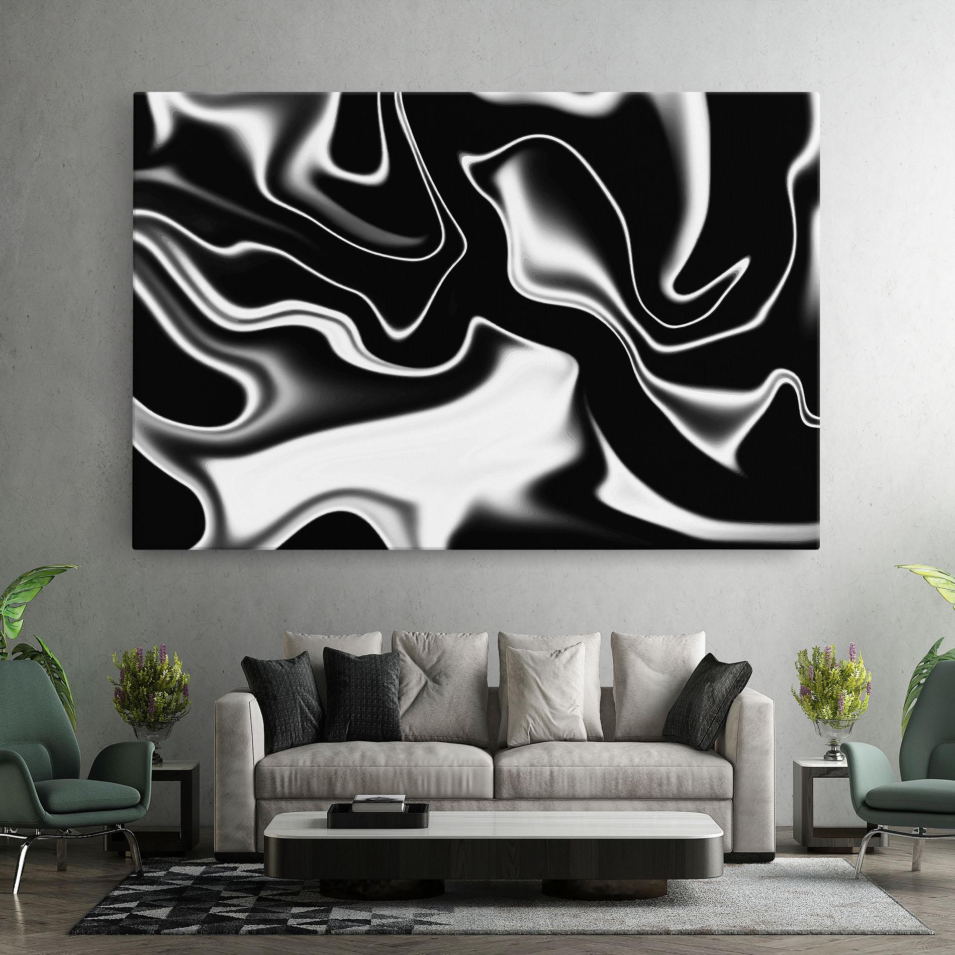 Leinwandbild Black Metalic Art mockup 7