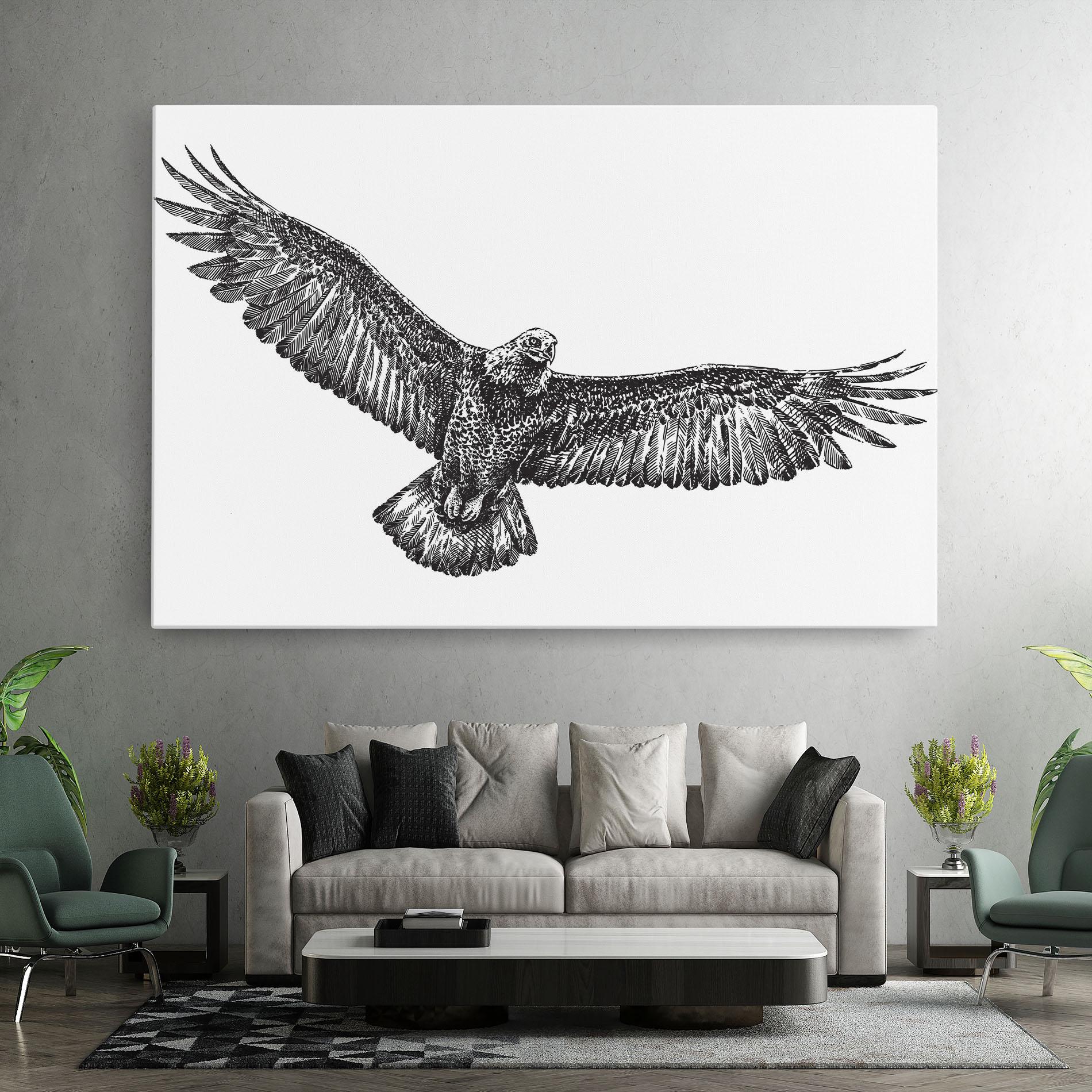 Leinwandbild Eagle Art Line mockup 7