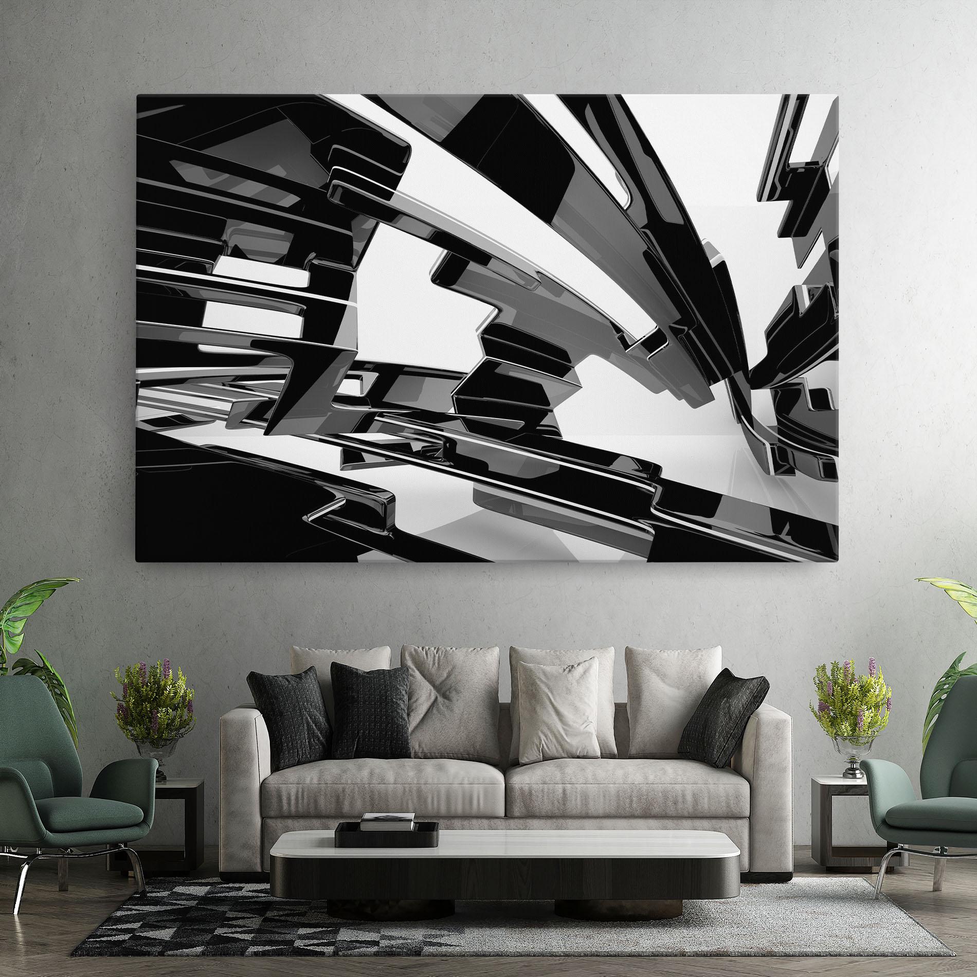 Leinwandbild Glossy Sculpture mockup 7
