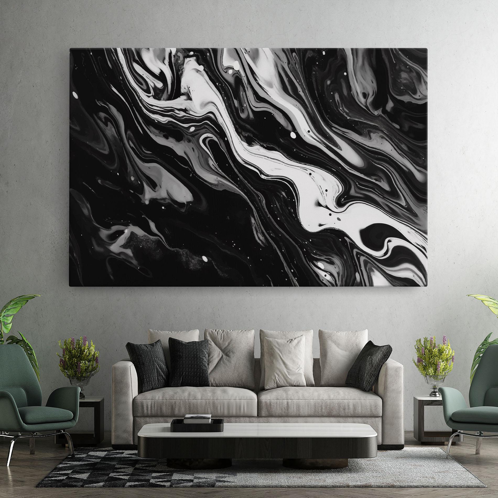 Leinwandbild Grey Art Marble mockup 7