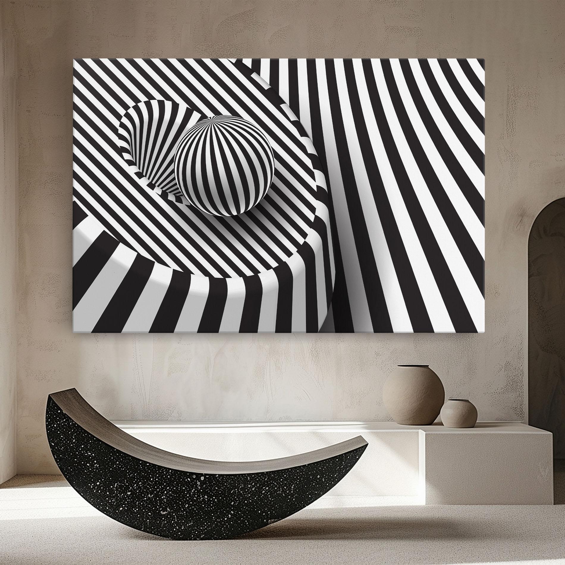 Leinwandbild 3d Ball Zebra mockup 8