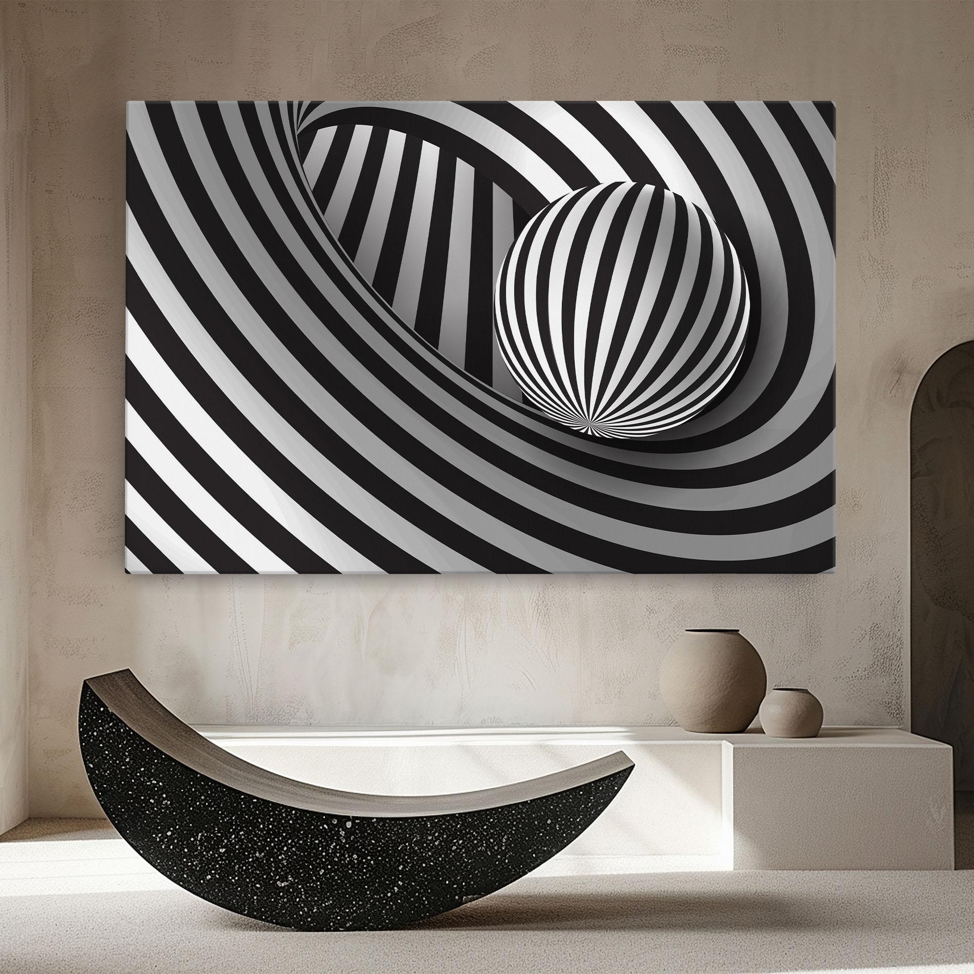 Leinwandbild 3d Zebra Ball mockup 8