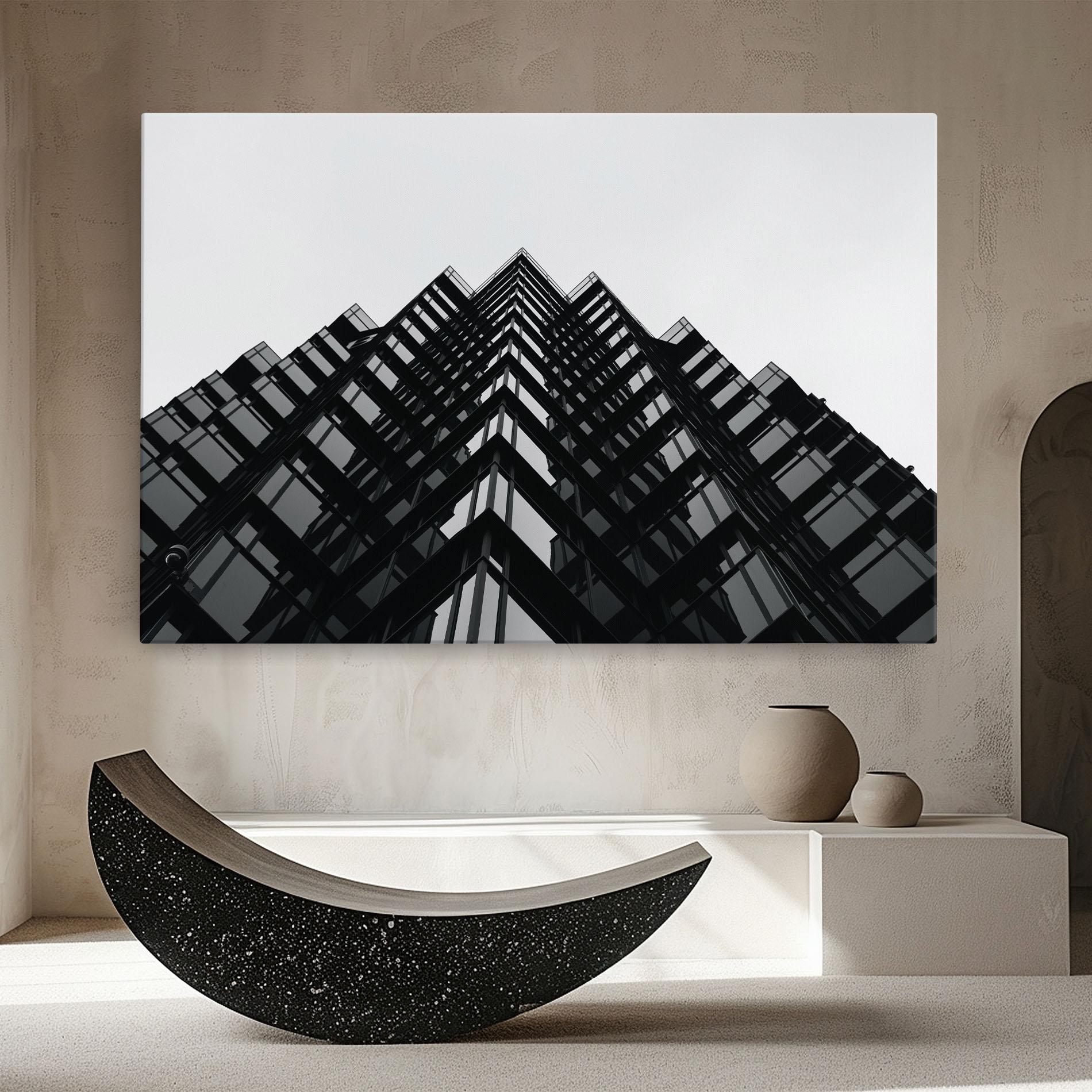 Leinwandbild Black Building mockup 8