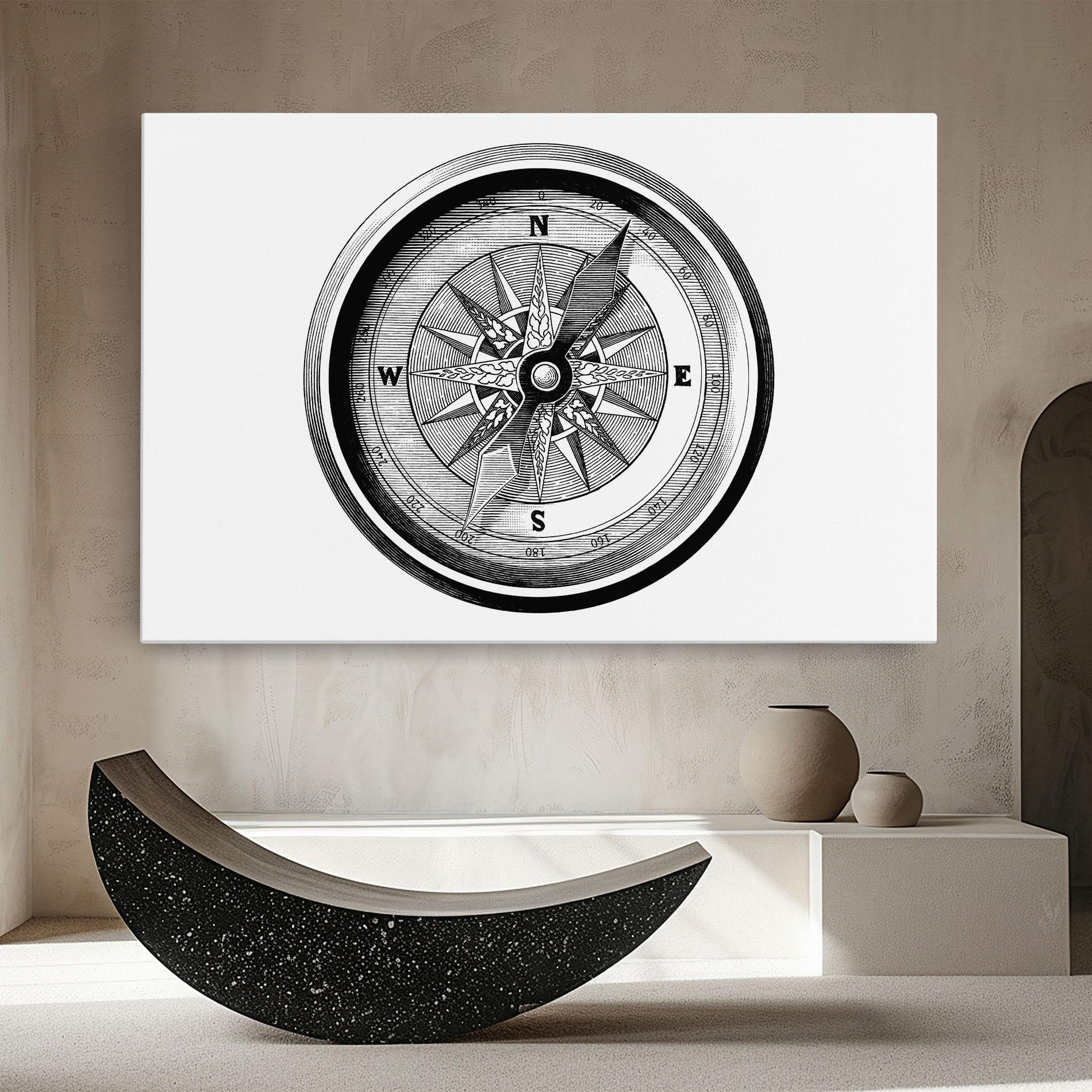 Leinwandbild Black Compass mockup 8