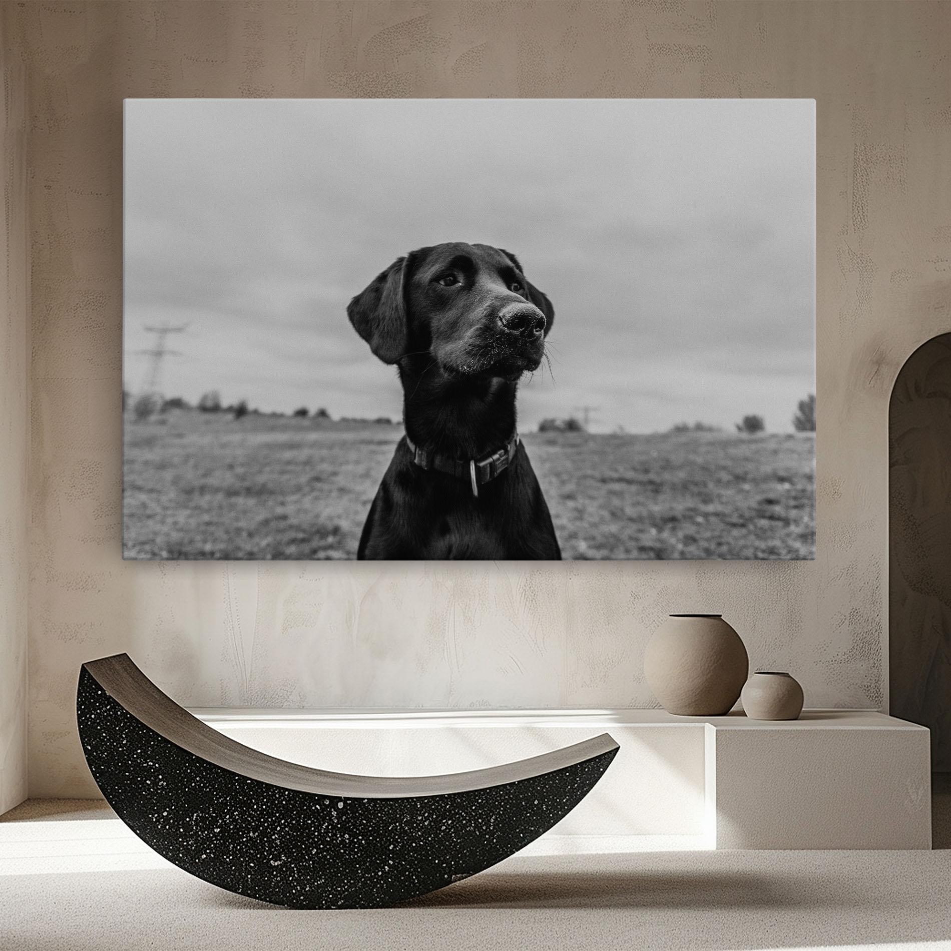 Leinwandbild Black Dog mockup 8