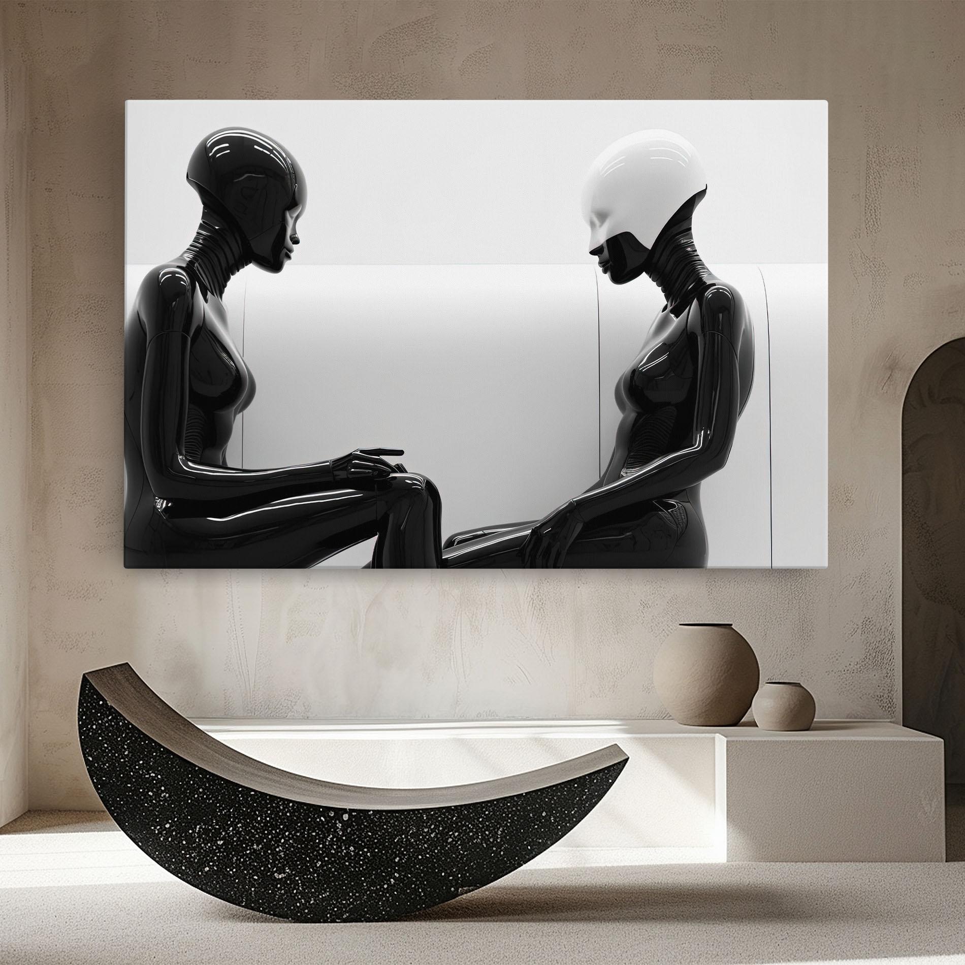 Leinwandbild Black Mannequin mockup 8