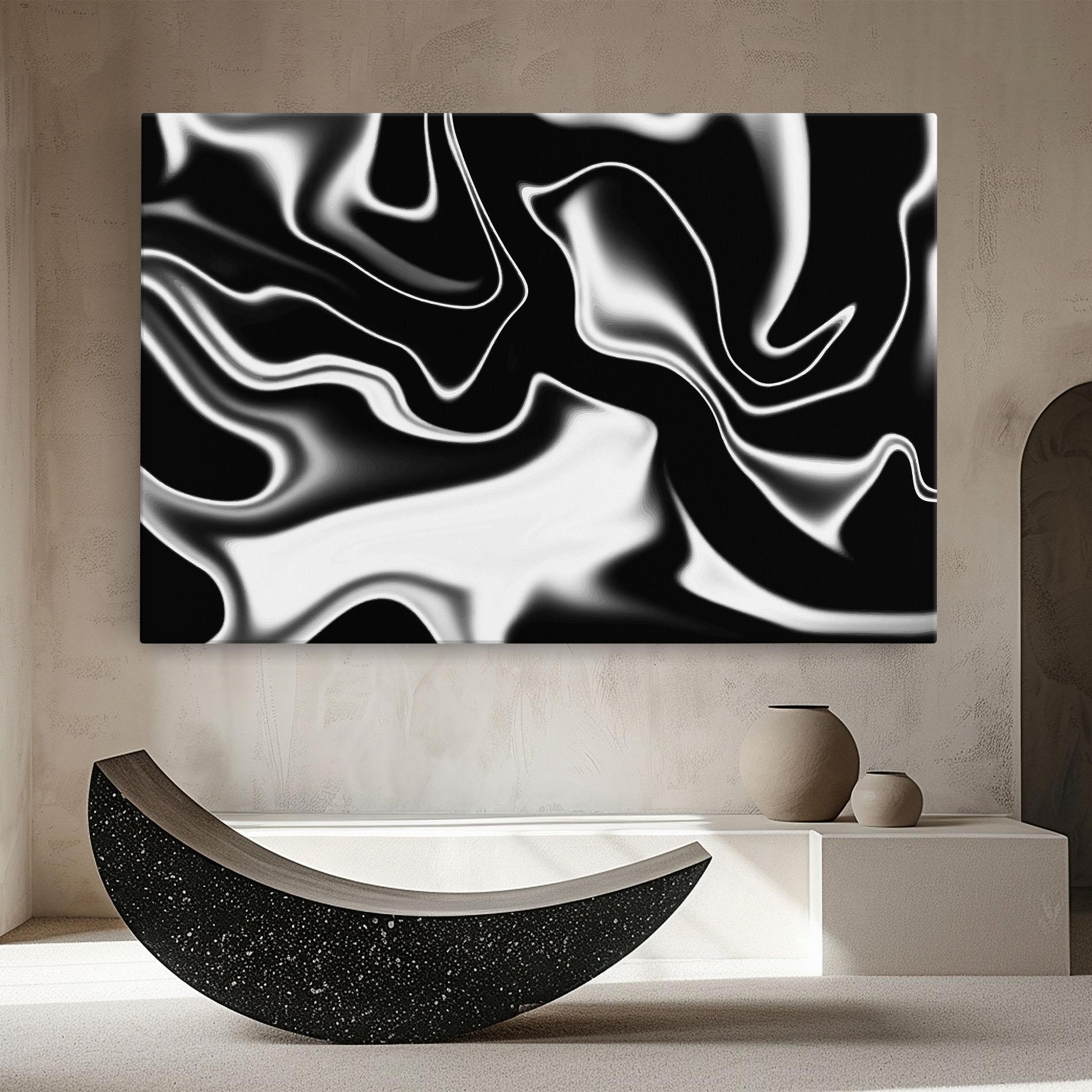 Leinwandbild Black Metalic Art mockup 8