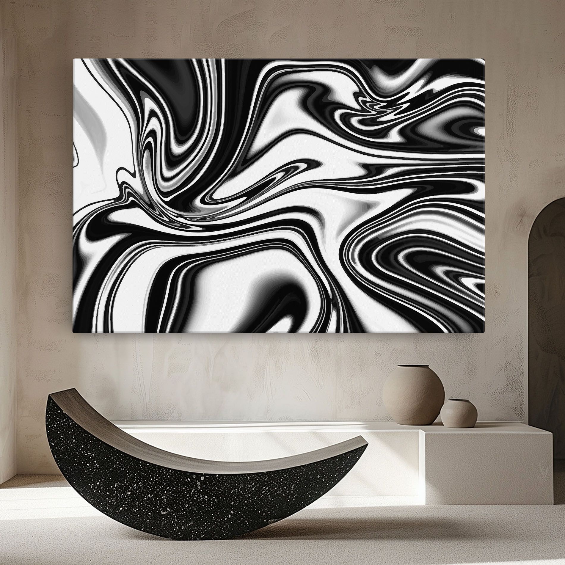 Black White Liquid mockup 8