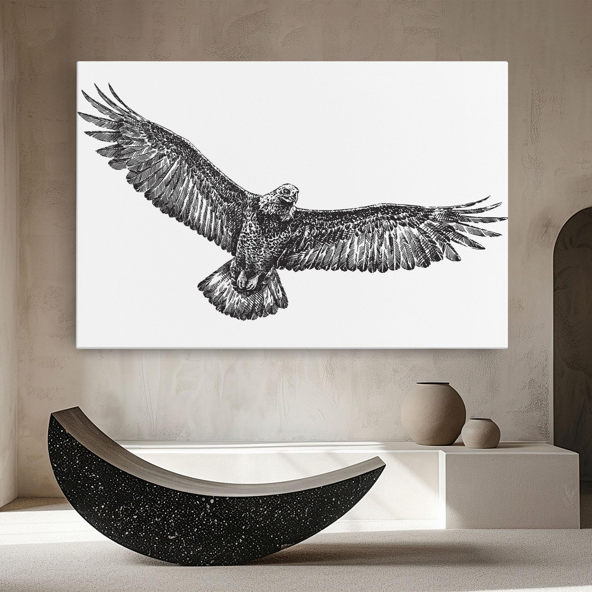 Leinwandbild Eagle Art Line mockup 8