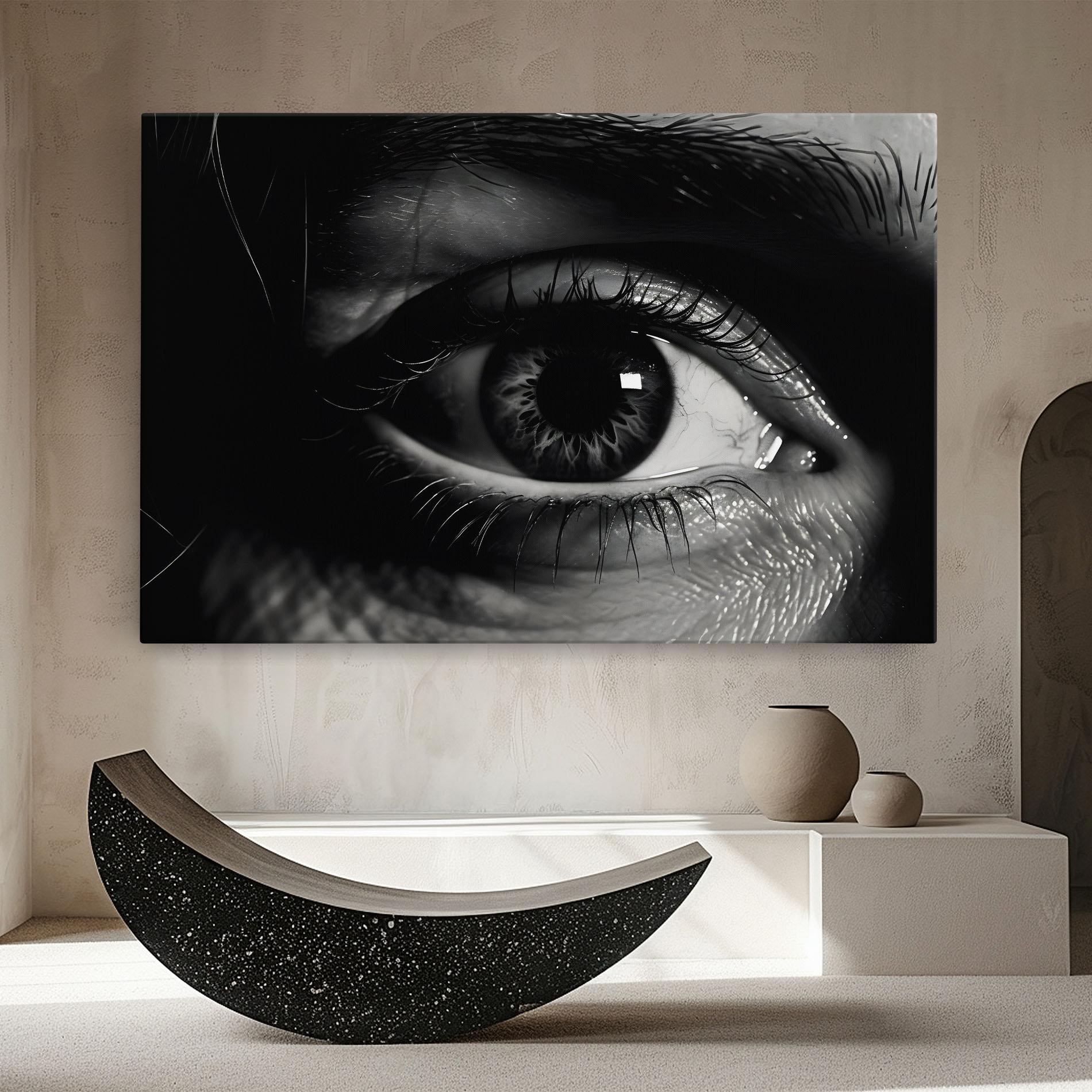 Leinwandbild Eye Close Up mockup 8