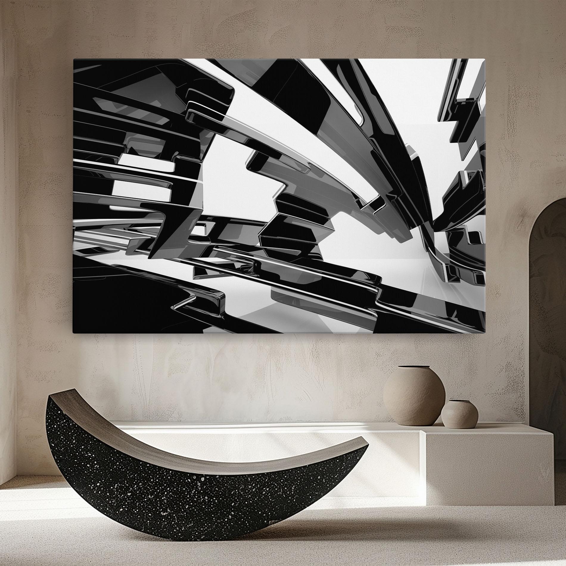 Leinwandbild Glossy Sculpture mockup 8