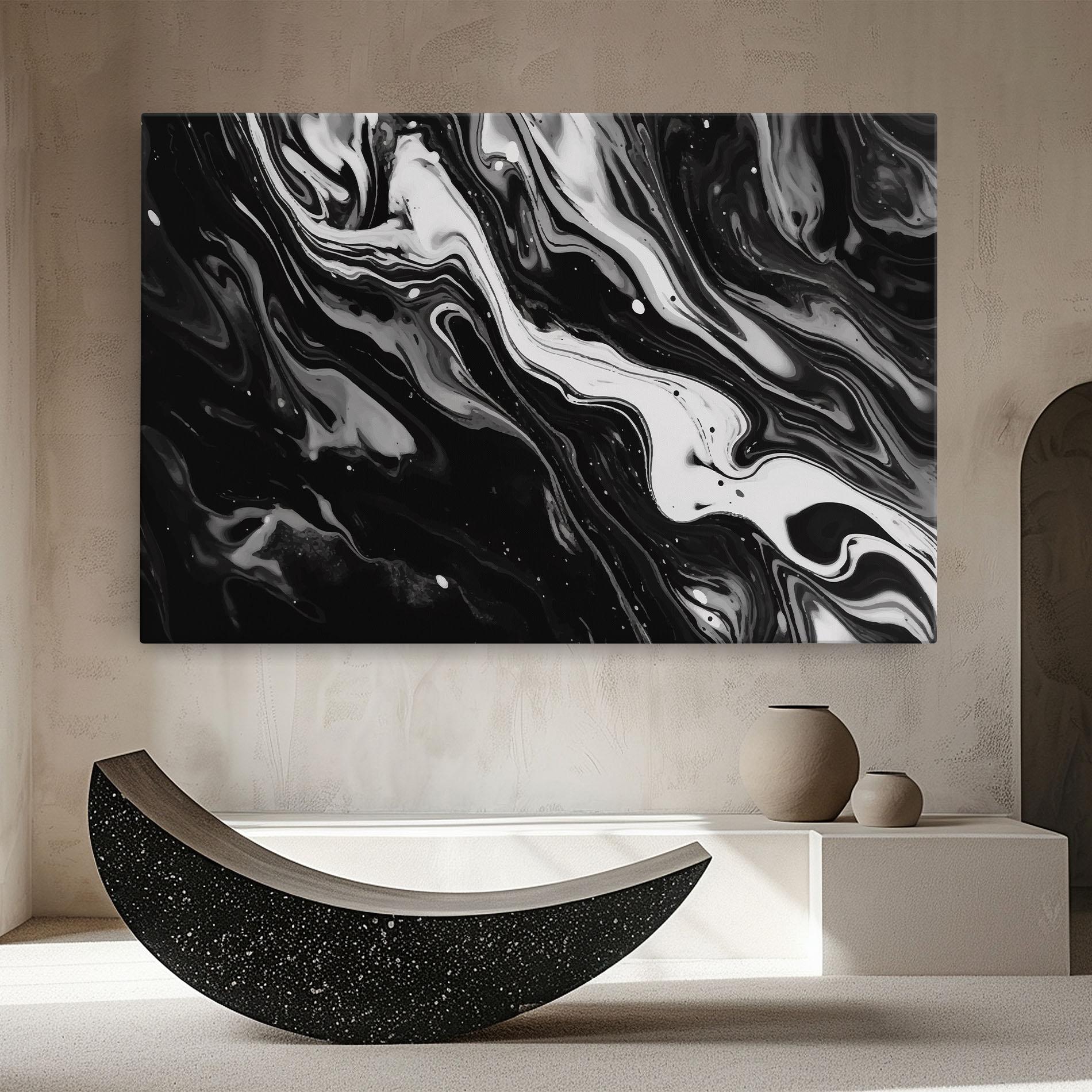 Leinwandbild Grey Art Marble mockup 8