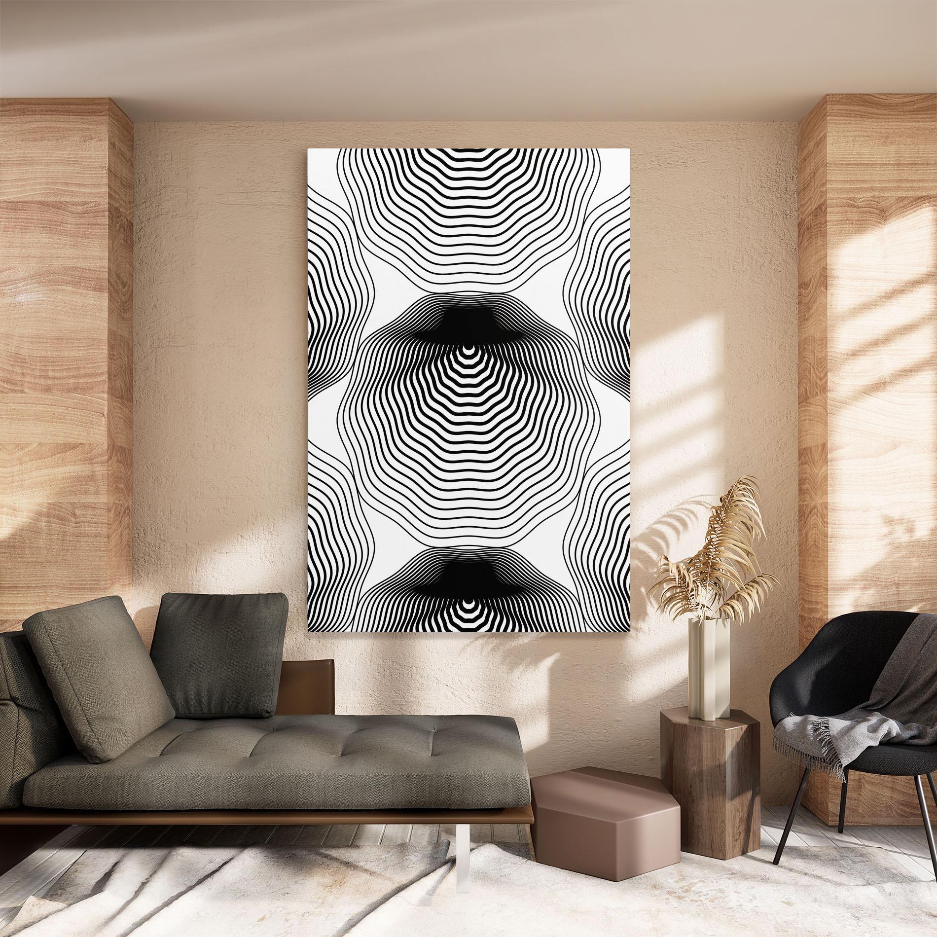 Leinwandbild Black Line Art mockup 8