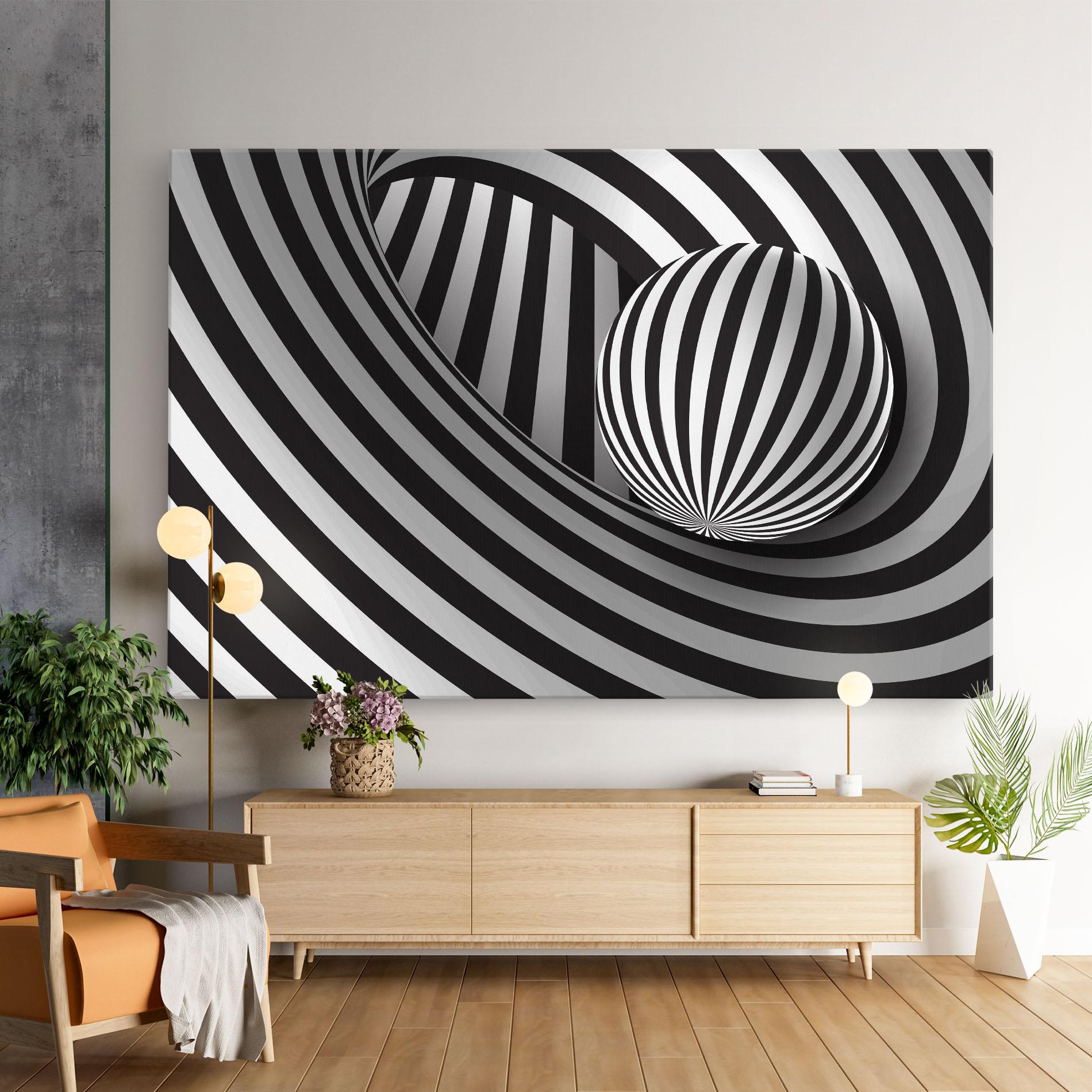 Leinwandbild 3d Zebra Ball mockup 9