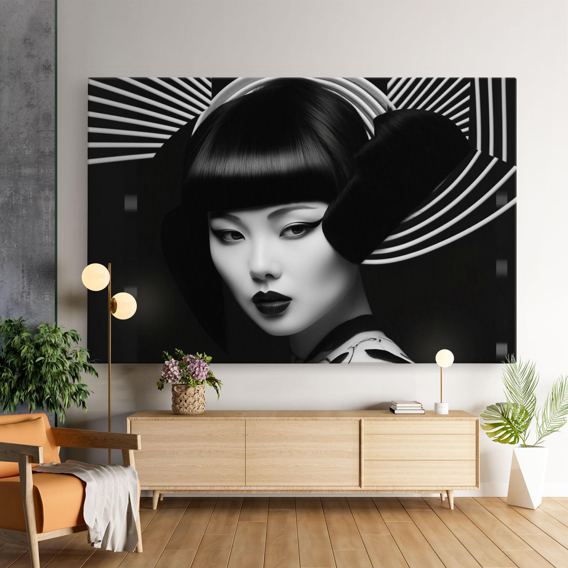 Leinwandbild Abstract Asian Woman mockup 9