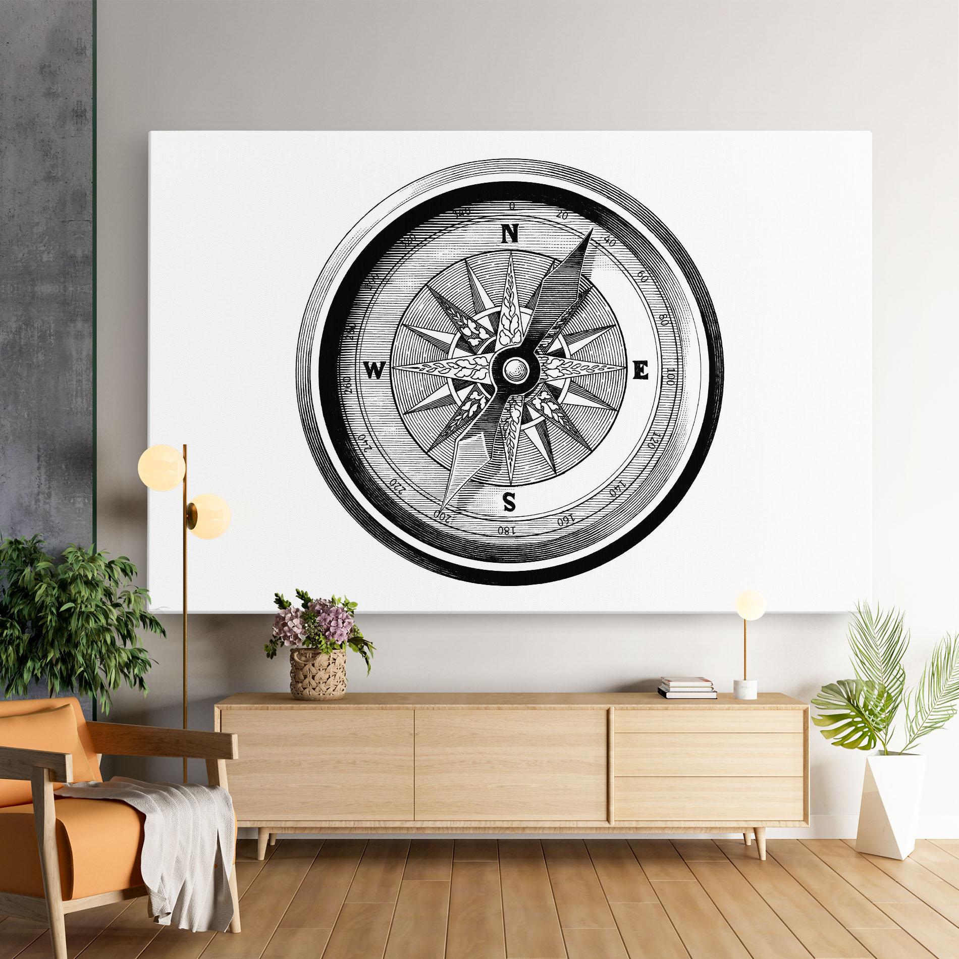 Leinwandbild Black Compass mockup 9