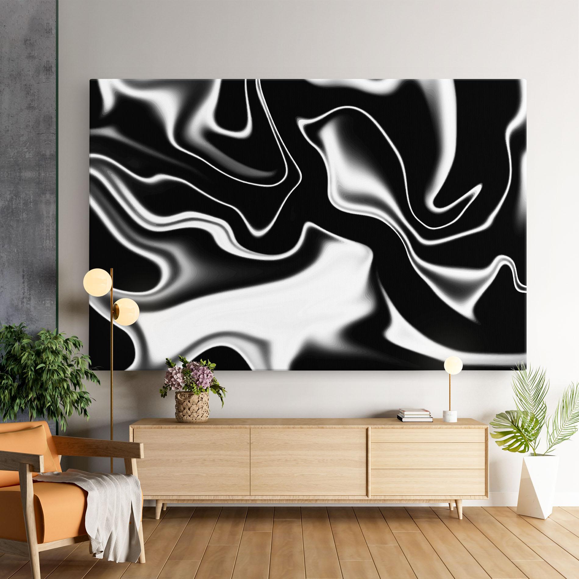 Leinwandbild Black Metalic Art mockup 9