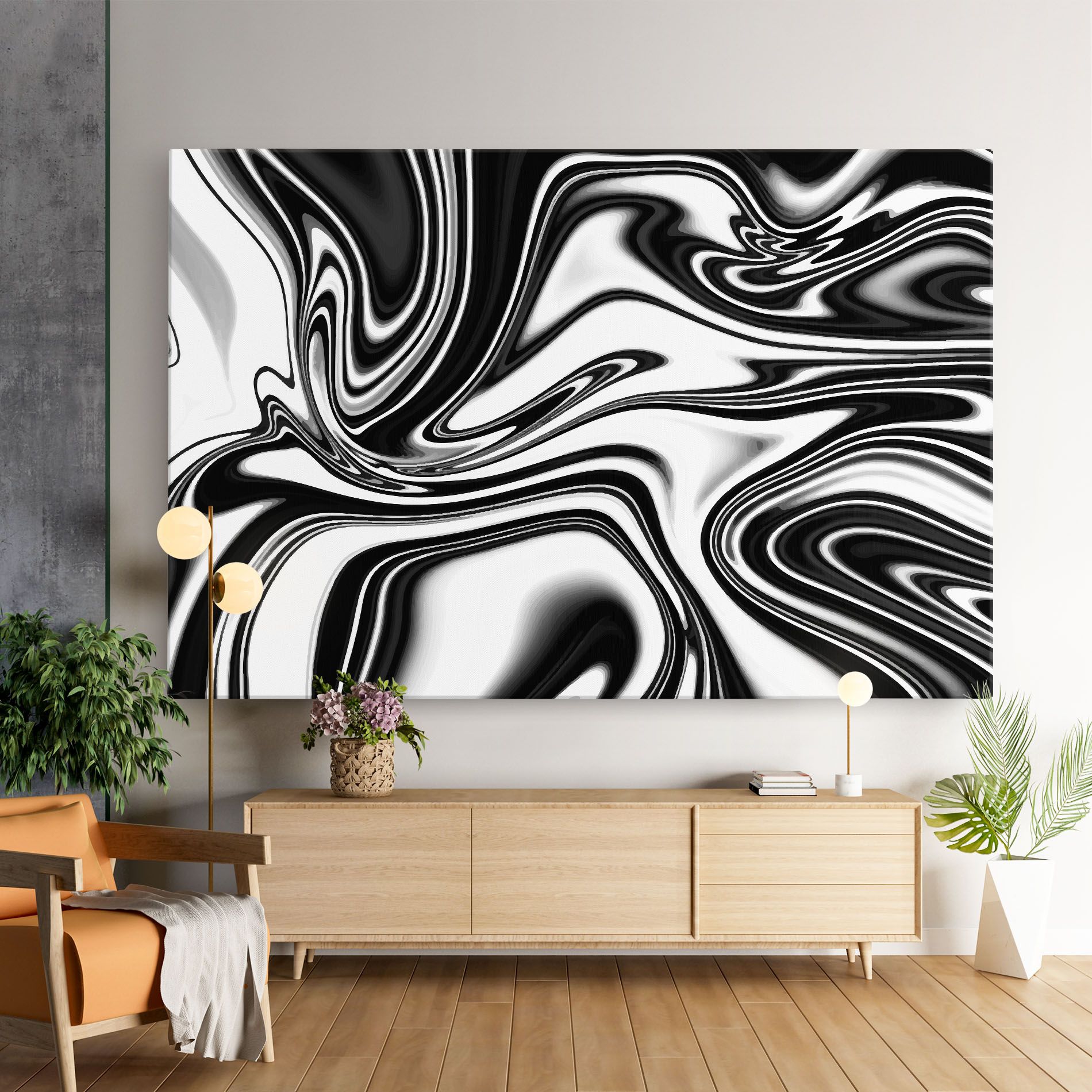 Black White Liquid mockup 9