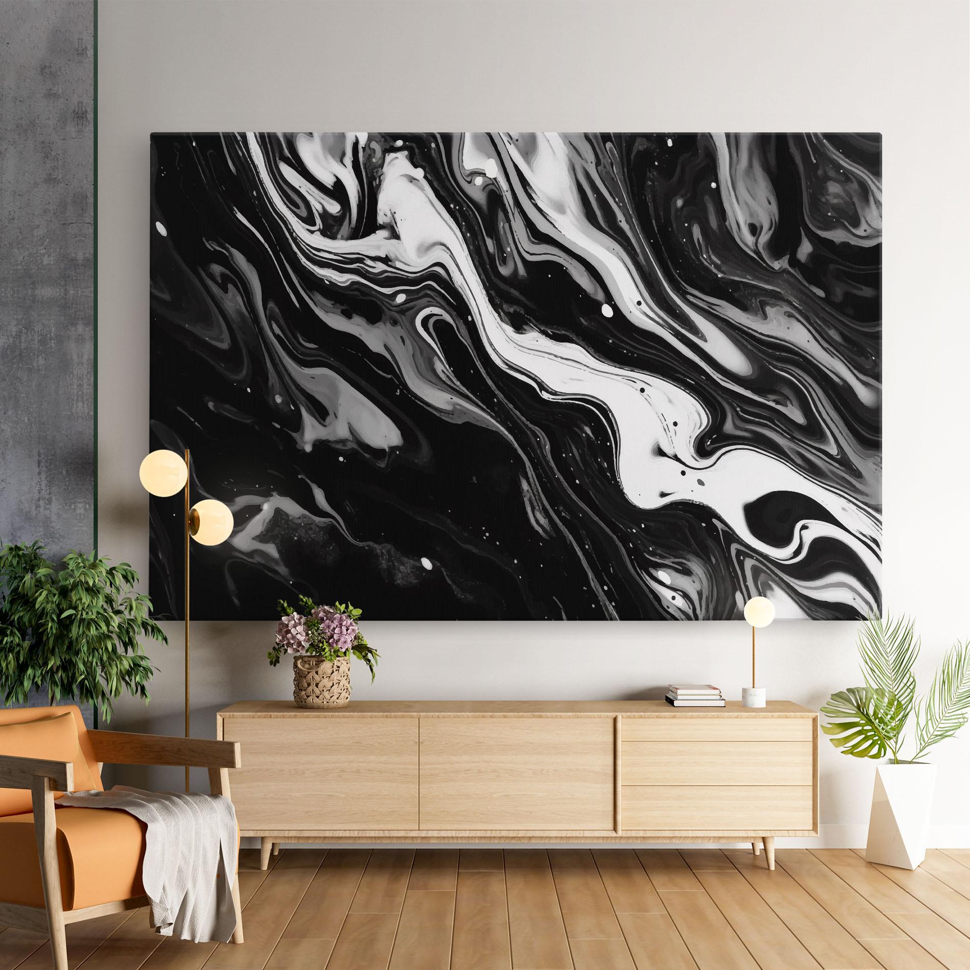 Leinwandbild Grey Art Marble mockup 9