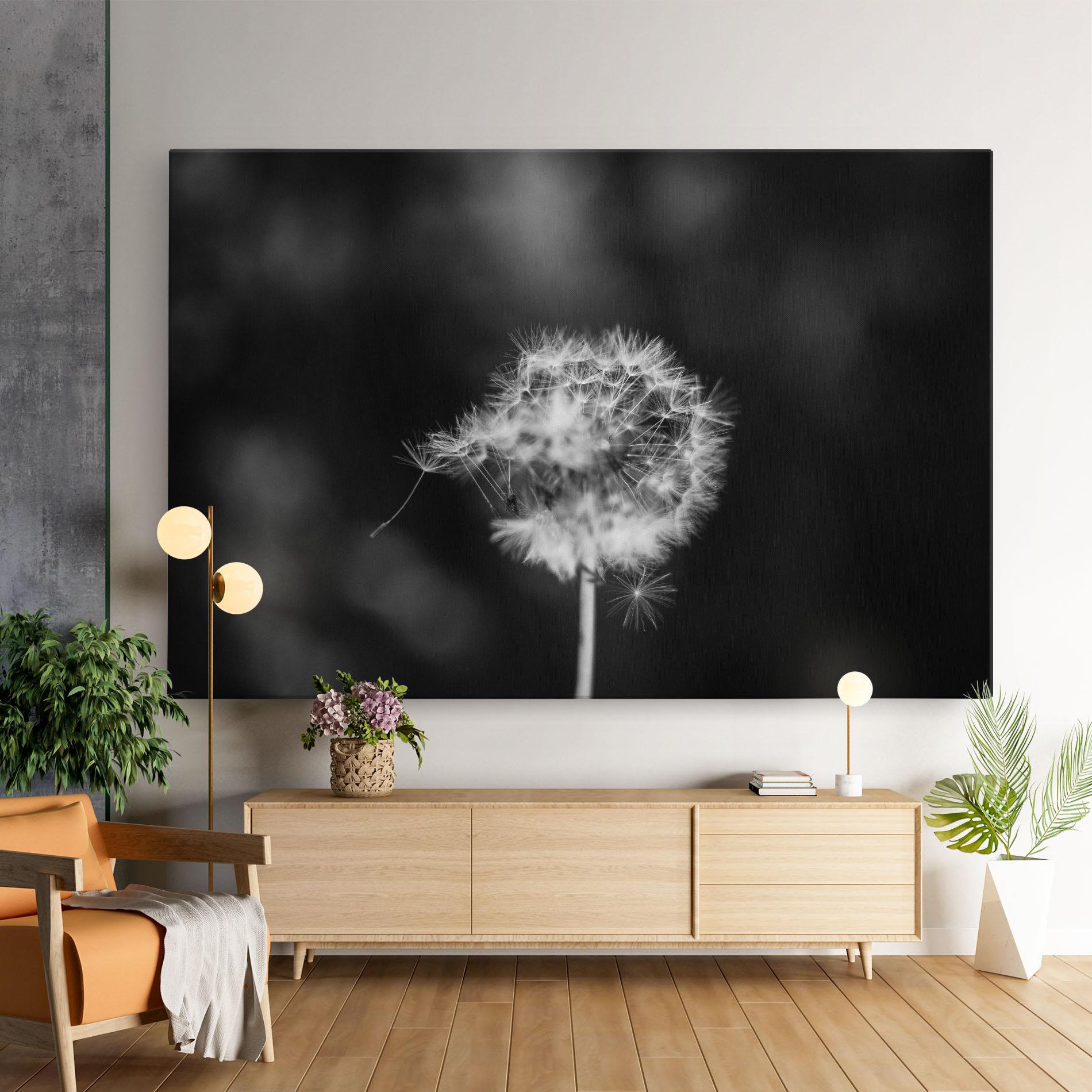 Leinwandbild Grey Dandelion mockup 9